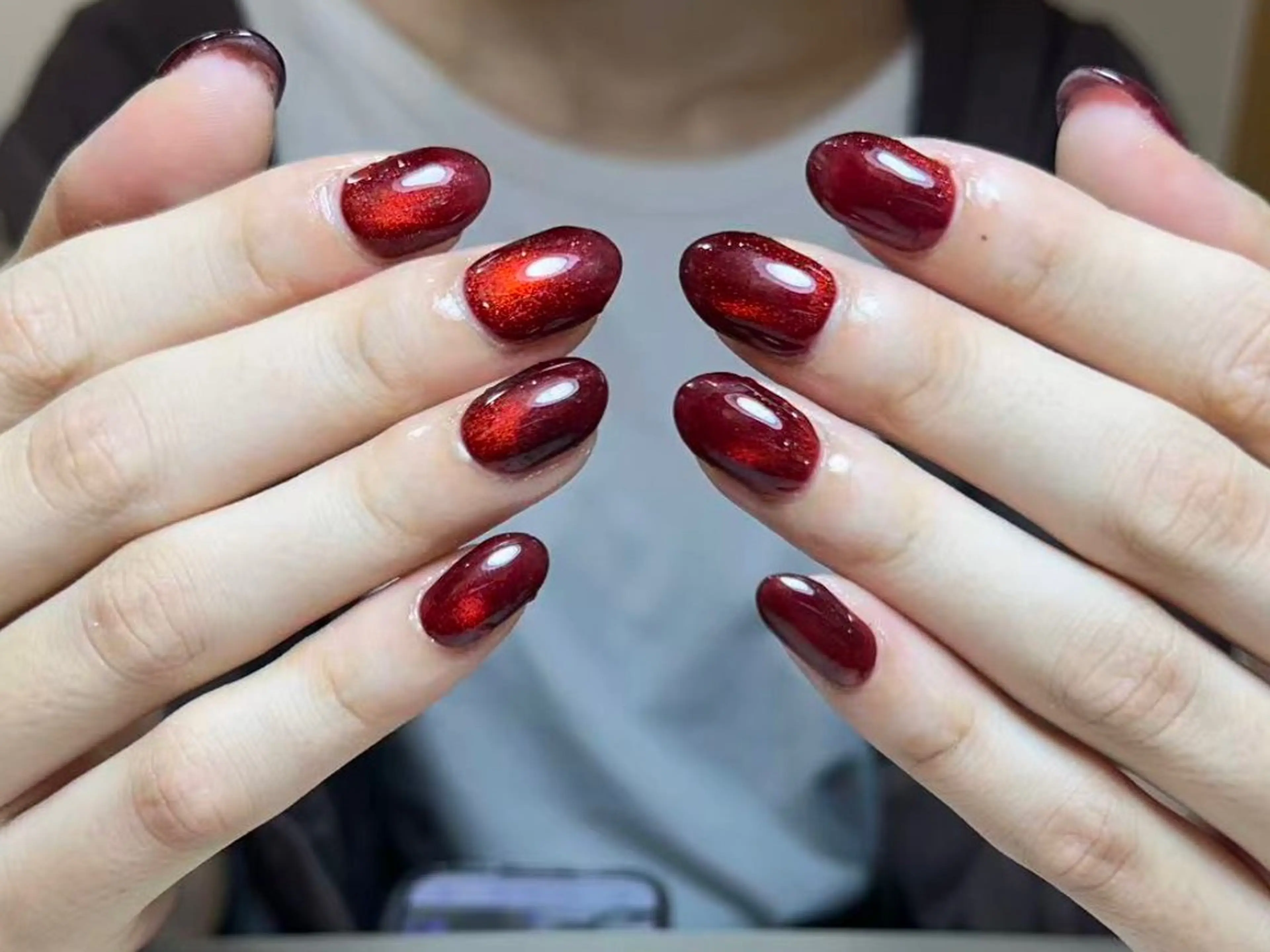 ネイル フレンチネイル ガーリー ガラスフレンチ 韓国ネイル ロングネイル ハンドネイル Venus nail チップ長さだし専門店のネイルデザイン