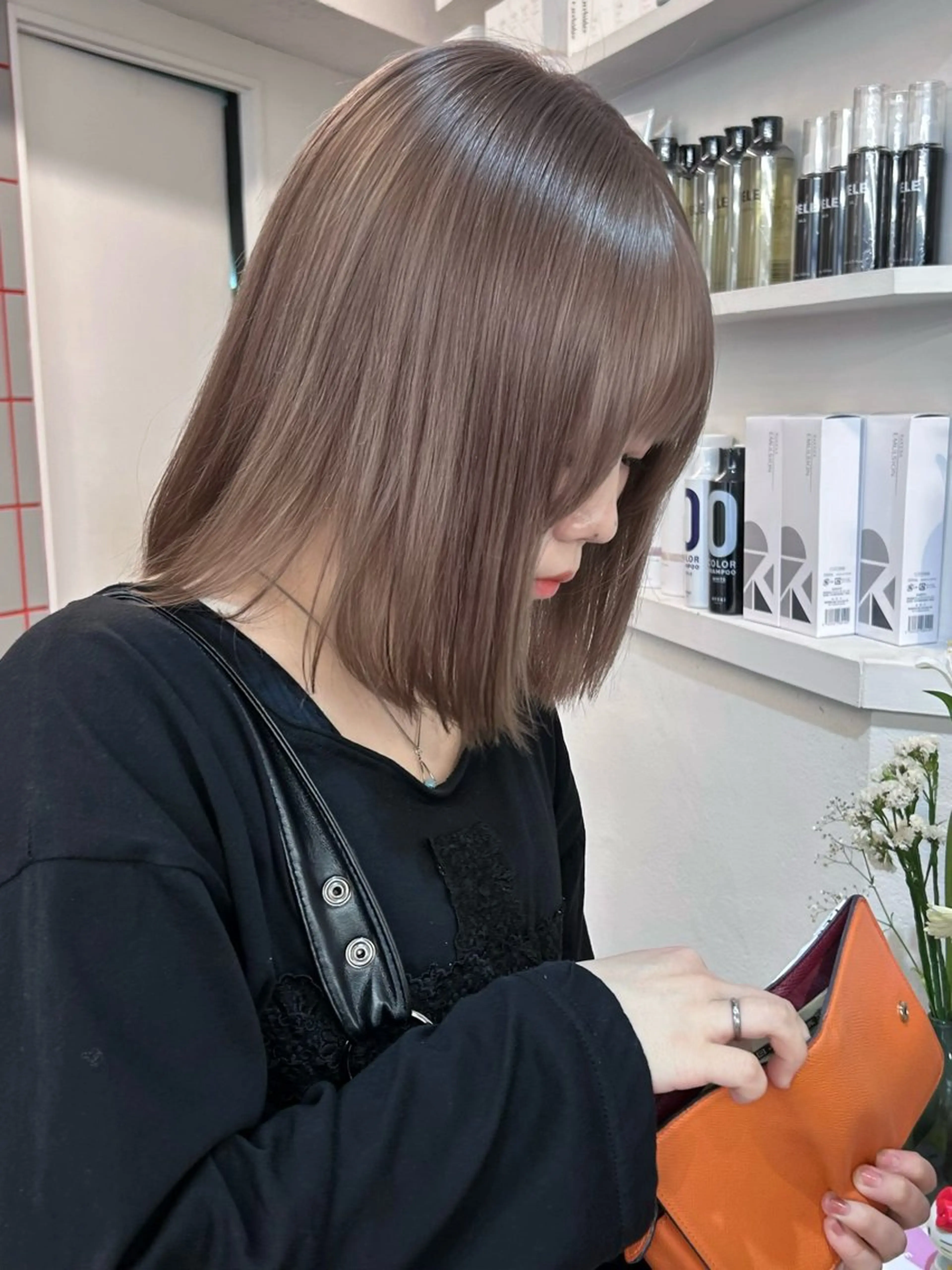 ミディアム カラー ベージュカラー ブリーチ ブラウンカラー 透明感カラー ダブルカラー ヘアカラー トリートメント 💍モテる艶髪 透明感カラー💖のヘアスタイル