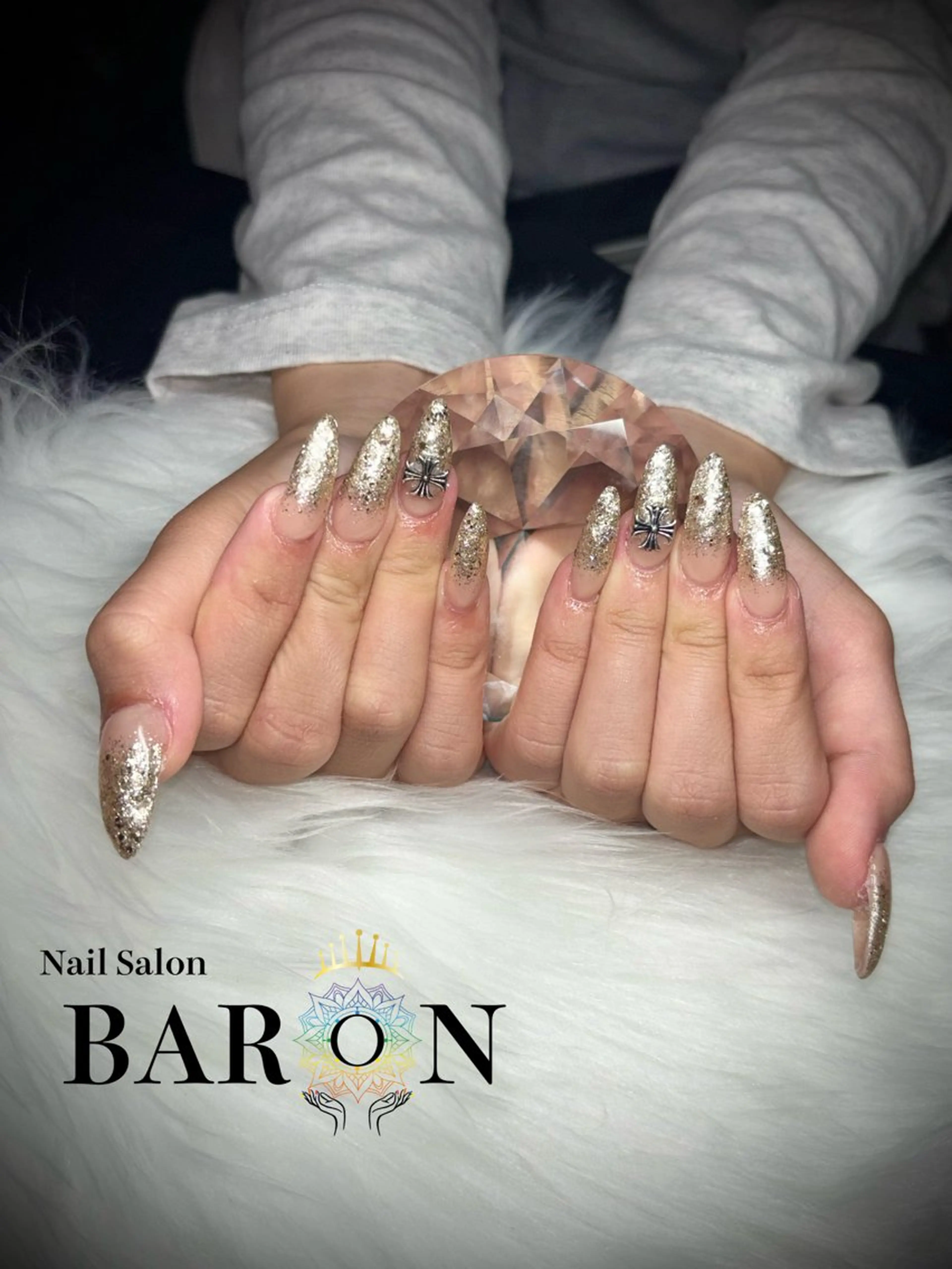ネイル ラメ(グリッター) ♛︎BARON♛︎ MASHIROのネイルデザイン