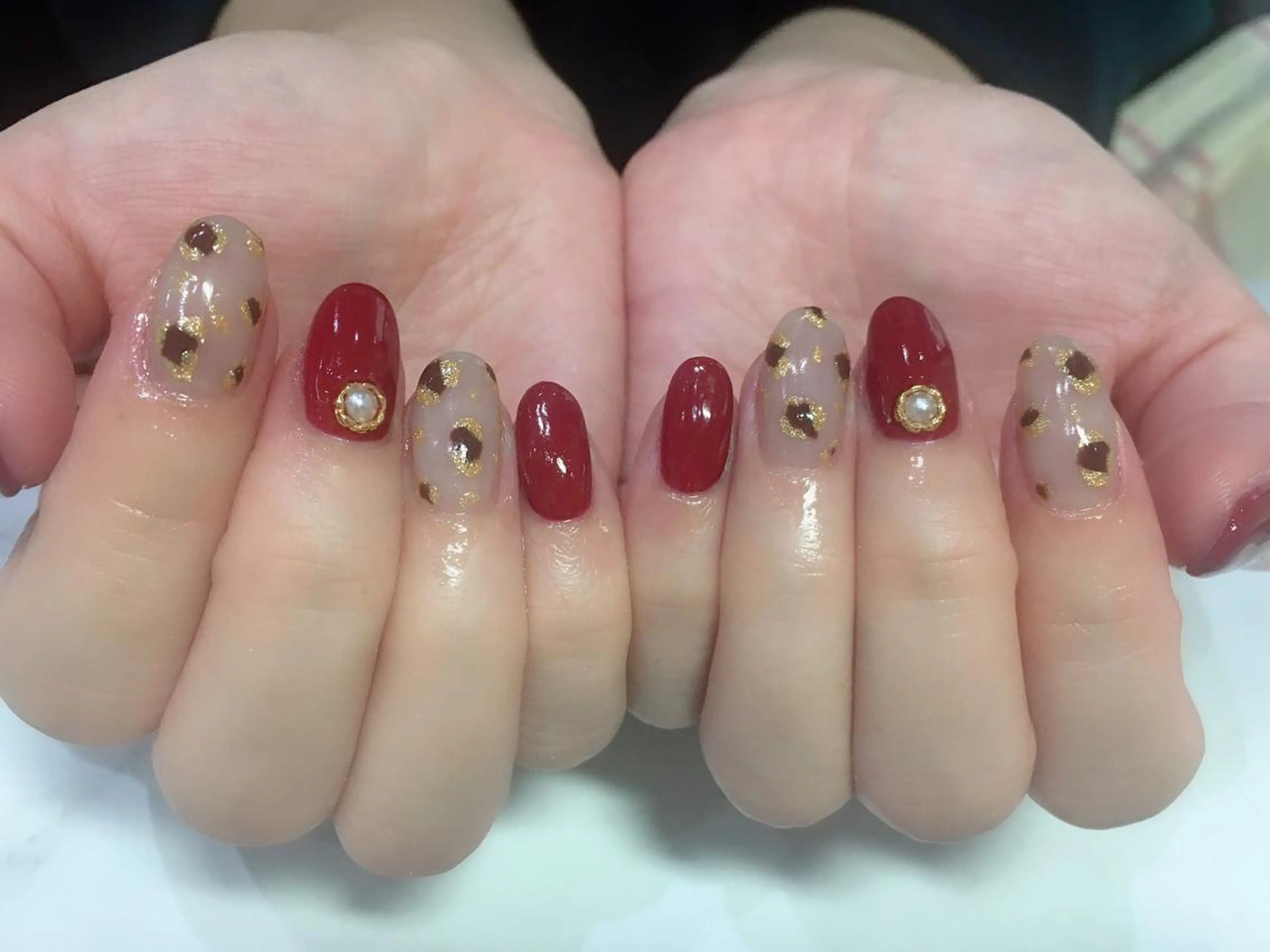 ネイル アニマル柄 ボルドー BETTISH. KUMIKO☺︎︎のネイルデザイン