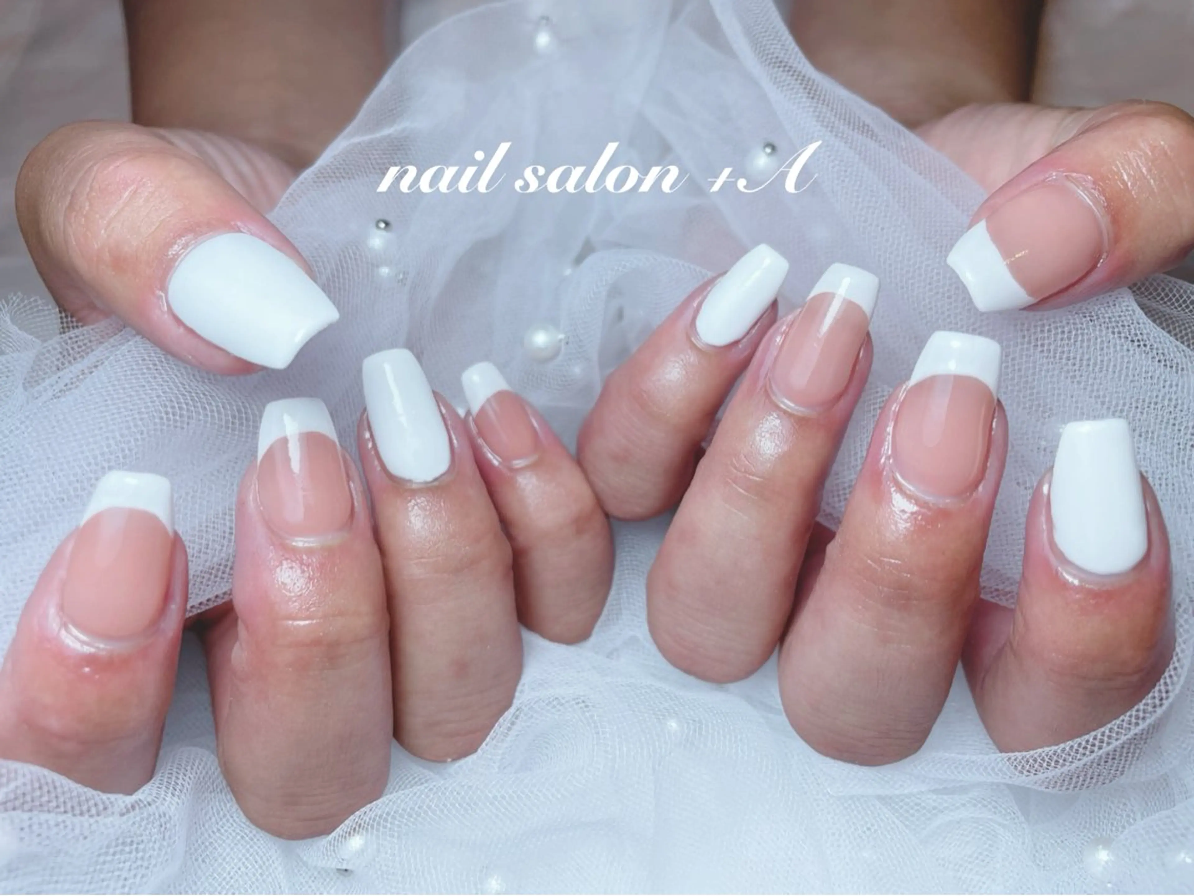 セミロング ハンドネイル Nail Salon +Aのネイルデザイン