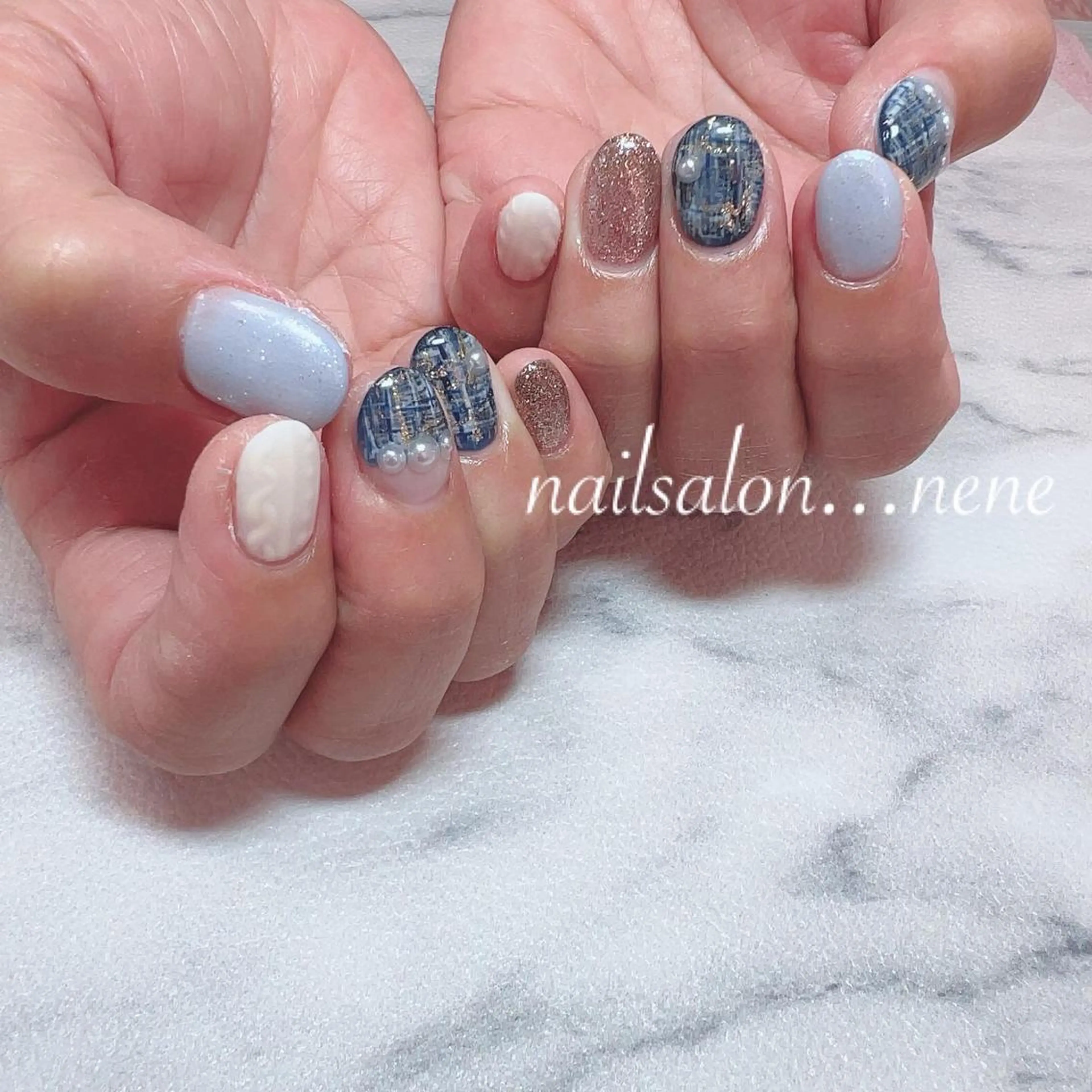 ネイル ツイードネイル nailsalon ...neneのネイルデザイン