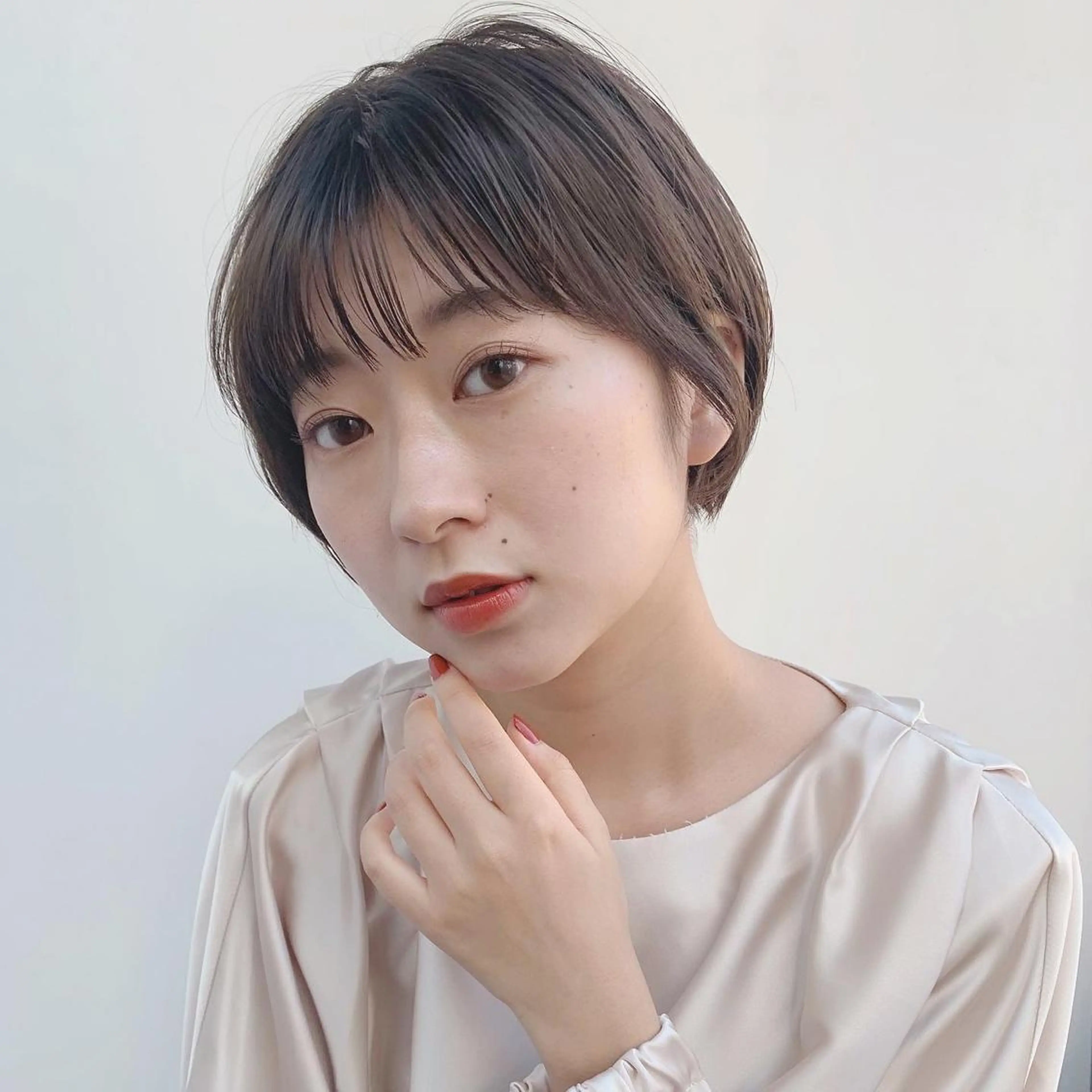 ショート カラー 丸みショート ショートヘア 🌱小顔ヘア/ボブ ミディアム/双葉🌱のヘアスタイル