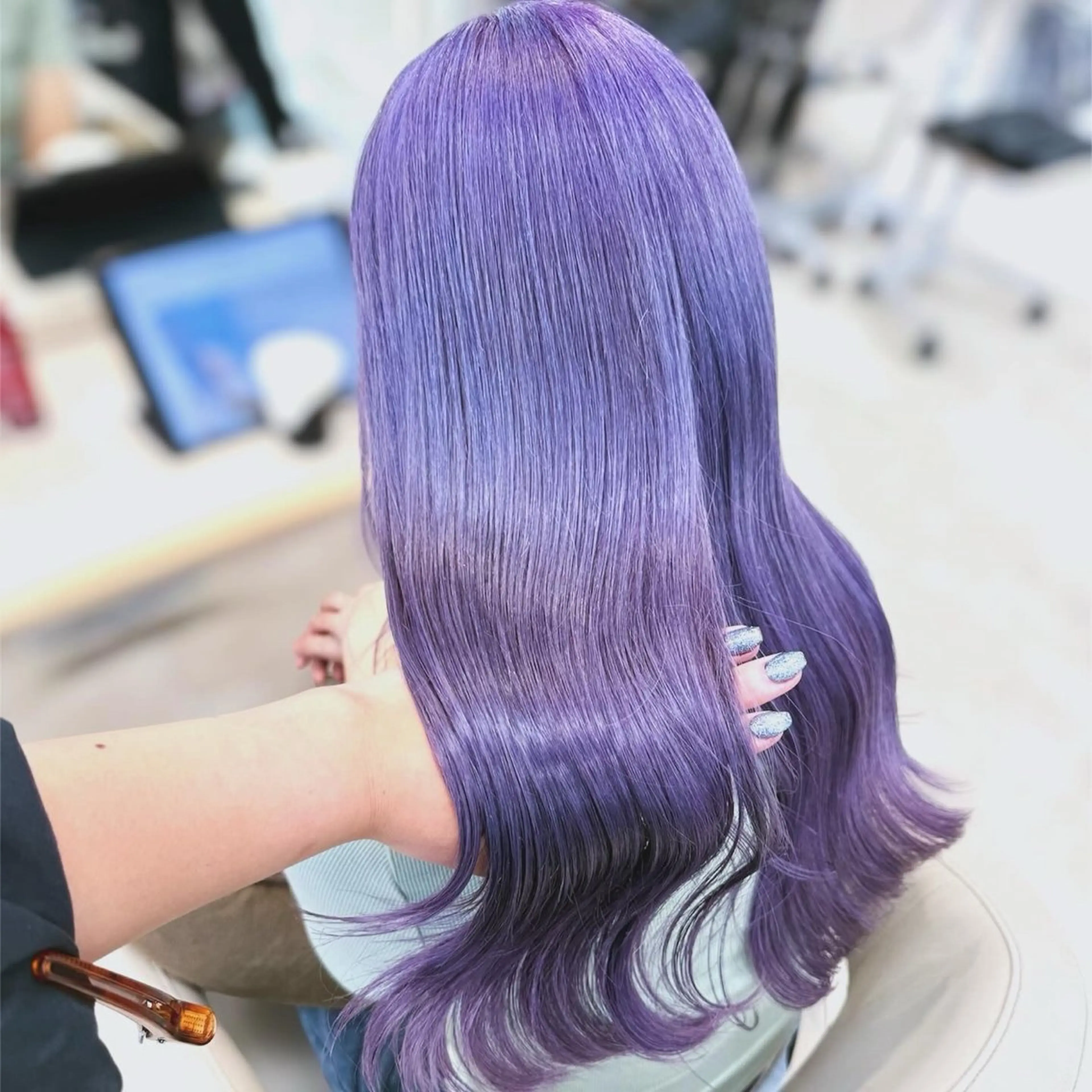 ロング カラー ヘアアレンジ ブリーチ デザインカラー ハイトーンカラー レイヤーカット カット ヘアカラー トリートメント 🍒KIKUCHI KANAE🍒のヘアスタイル