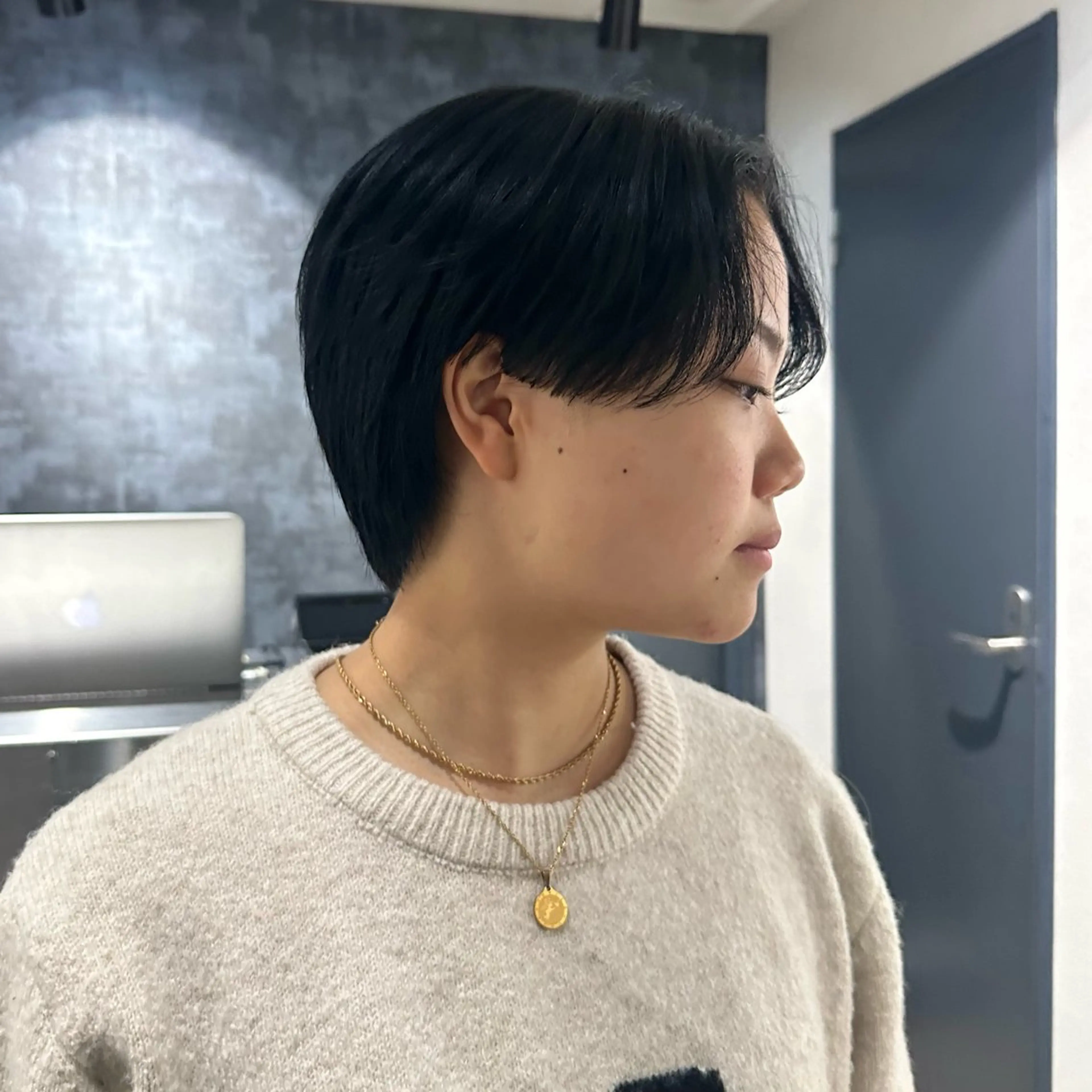 カラー パーマ メンズ センターパート メンズパーマ メンズウルフカット ウルフカット ニュアンスパーマ 💈原宿指名No.1 センターパート💈のヘアスタイル