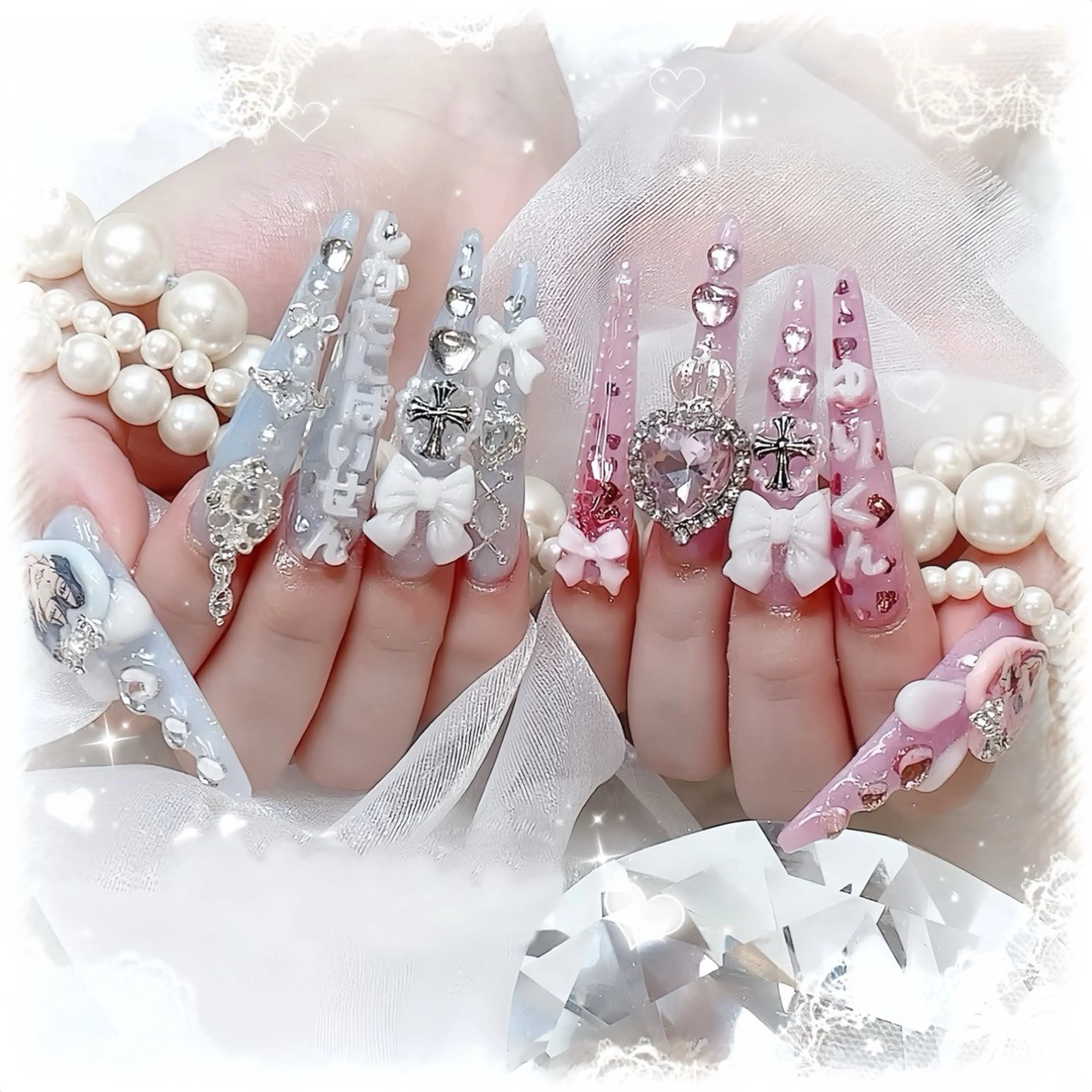 ネイル アートネイル フレンチネイル ジェルネイル 韓国ネイル ミラーネイル Rin Nail 新大久保店のネイルデザイン