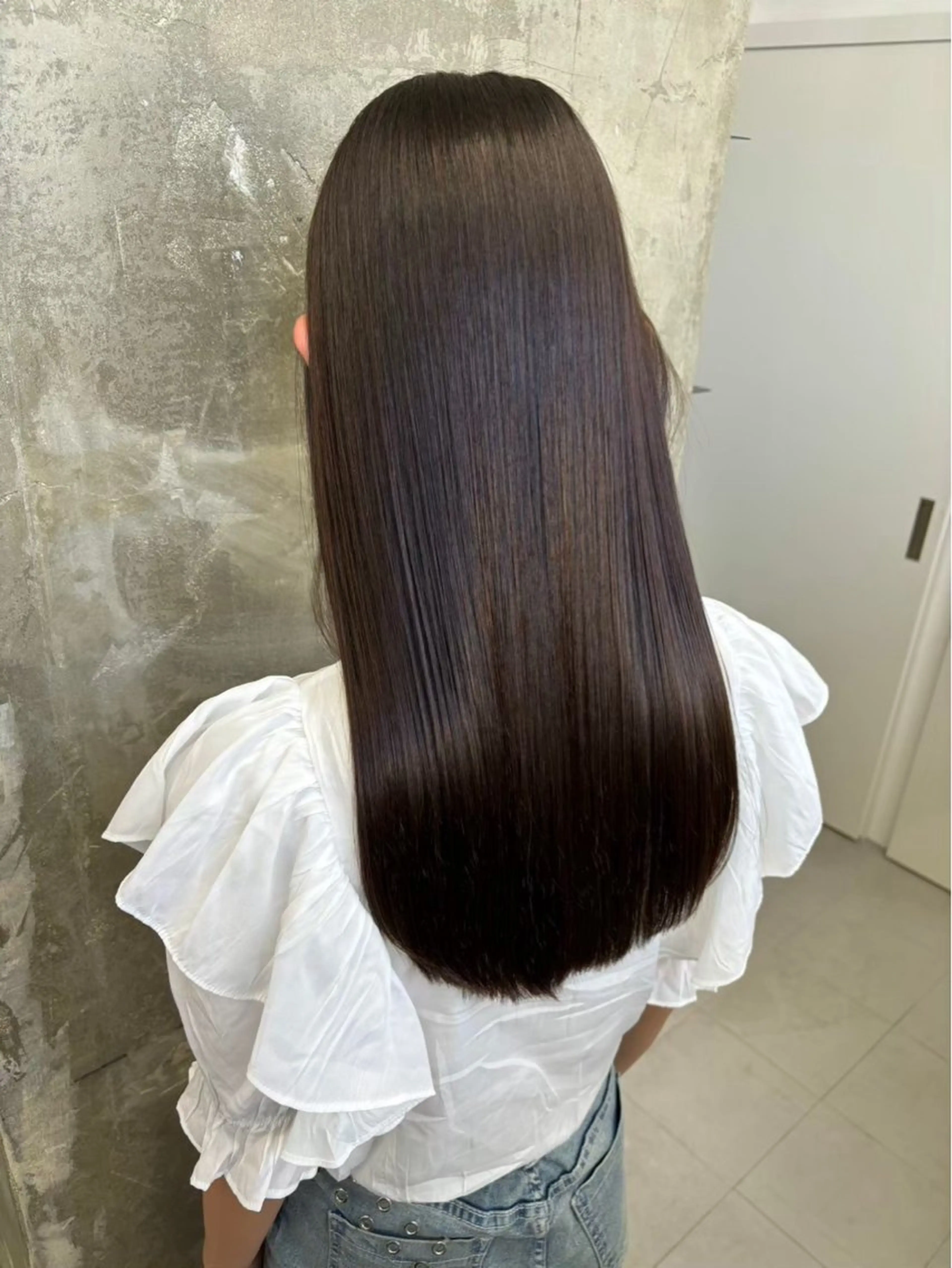 セミロング ショートボブ ボブ ハッシュカット ハイライト 髪質改善 荒金 大翔のヘアスタイル