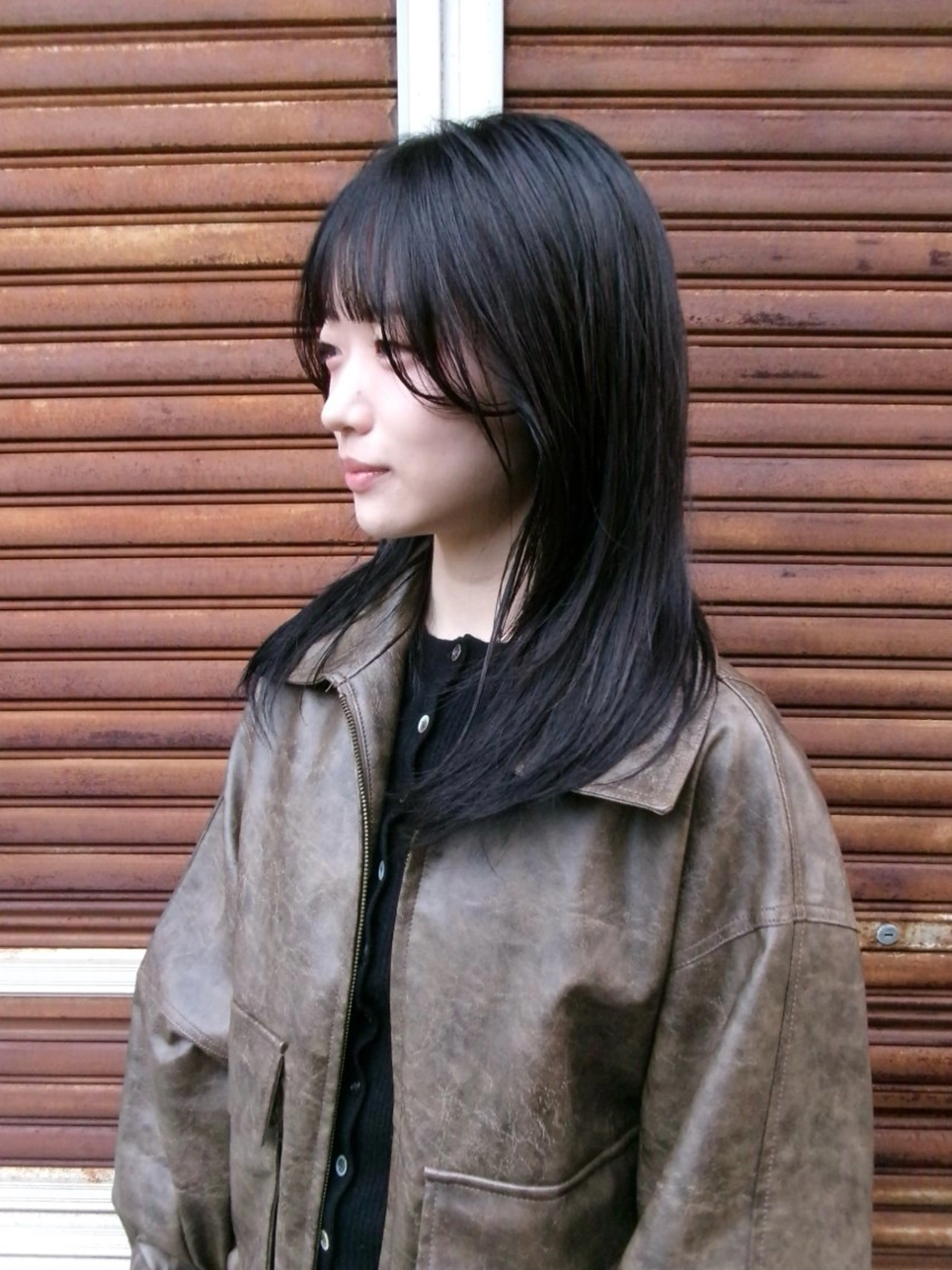 ミディアム カット ヘアカラー トリートメント レイヤー/ボブ/ 透明感カラー/ニワのヘアスタイル