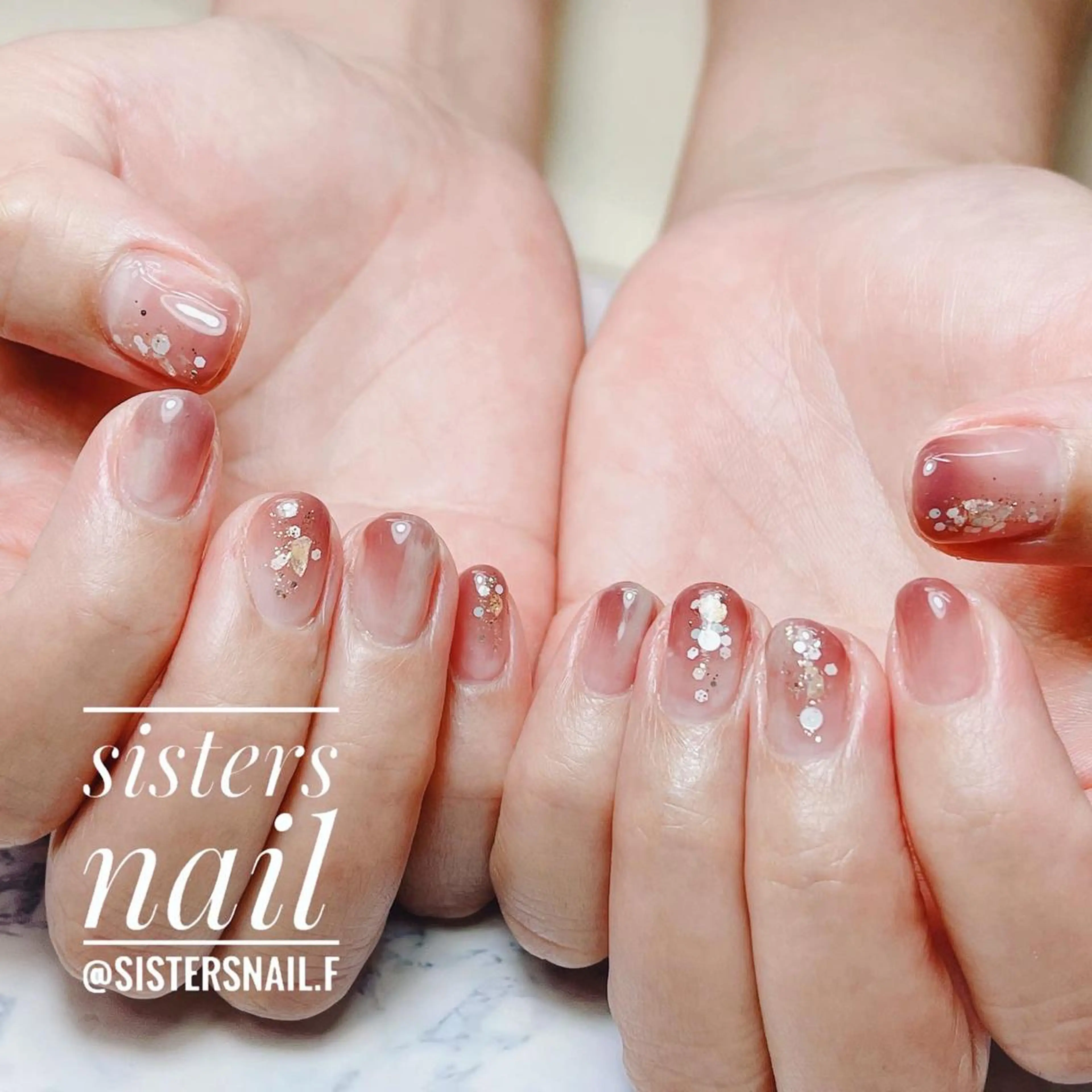 ネイル アートネイル ニュアンスネイル オフィスネイル スカルプネイル sisters nail.fのネイルデザイン