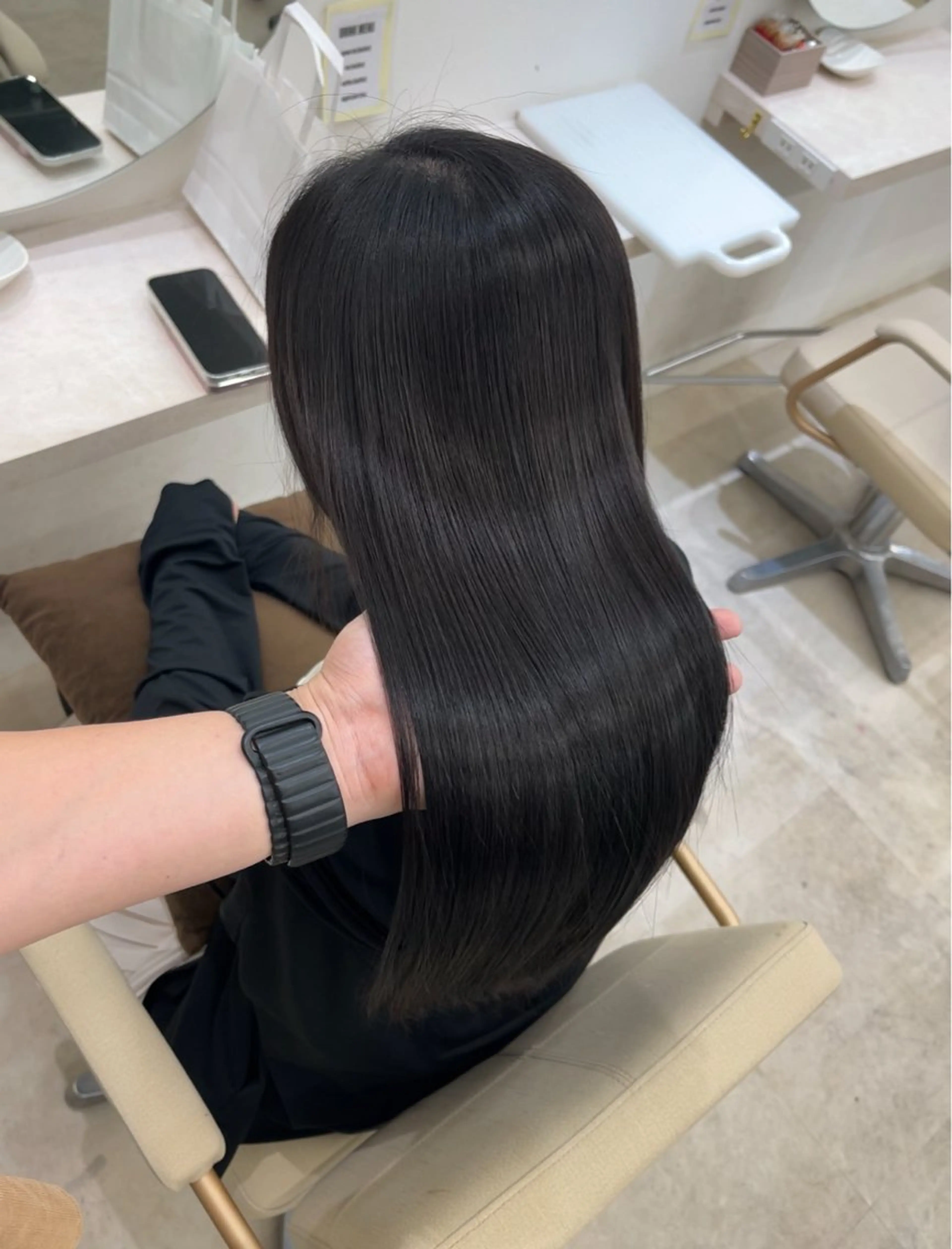 ロング カット ヘアカラー 縮毛矯正 トリートメント 髪質改善/縮毛矯正 梅田茶屋町/西尾祐作のヘアスタイル