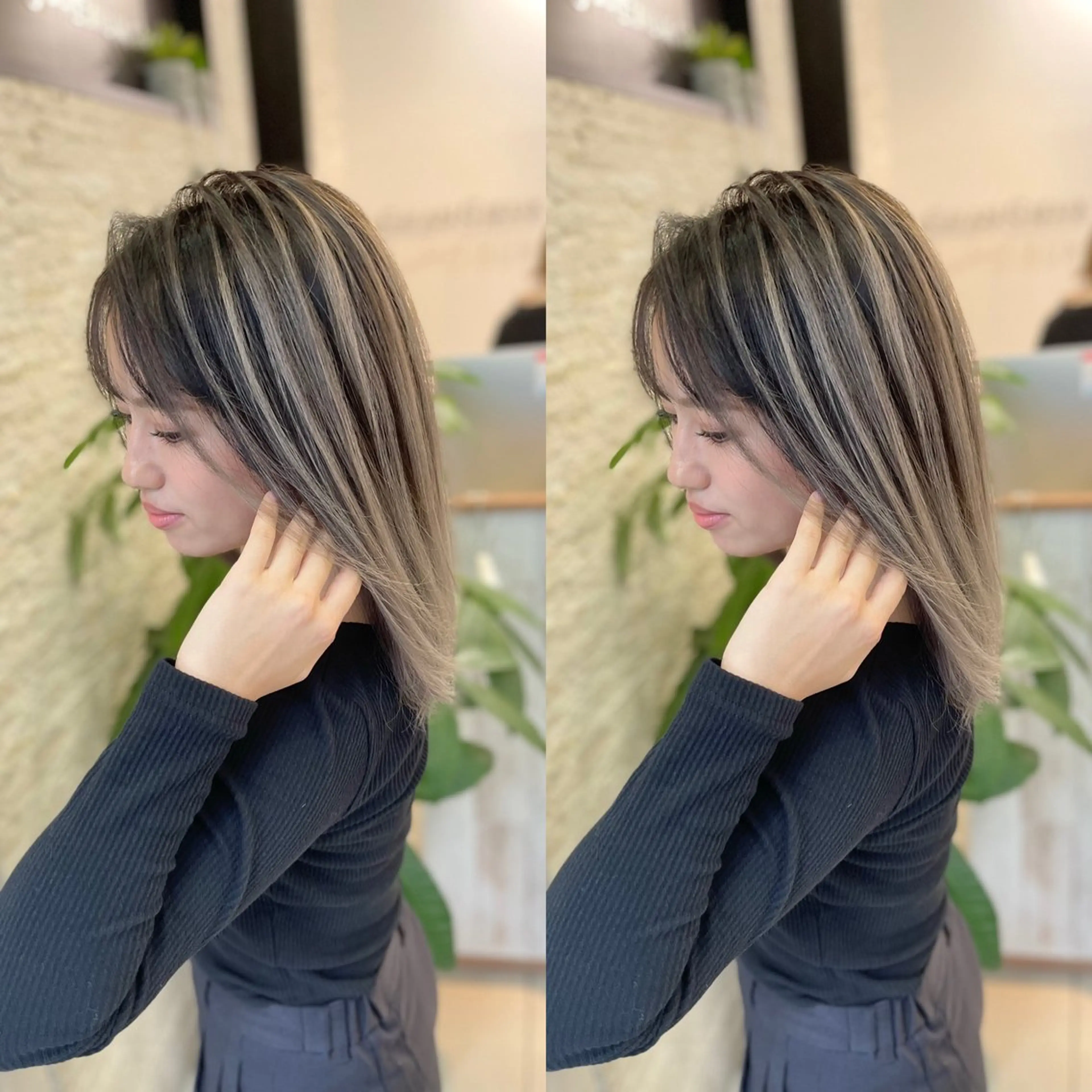 ミディアム ヘアカラー トリートメント Y Uのヘアスタイル