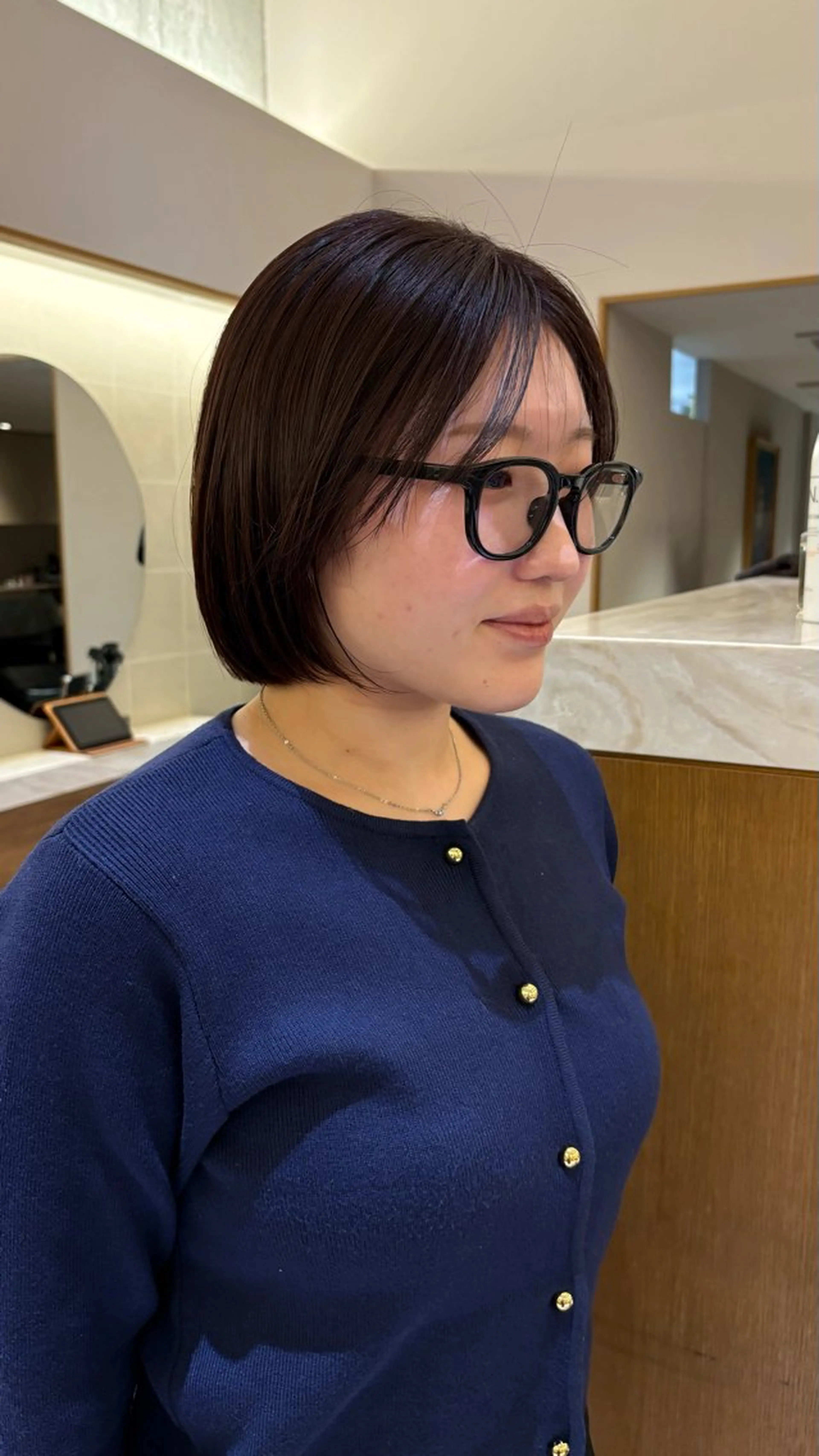 ショート 《センターパート / perm》ナミのヘアスタイル