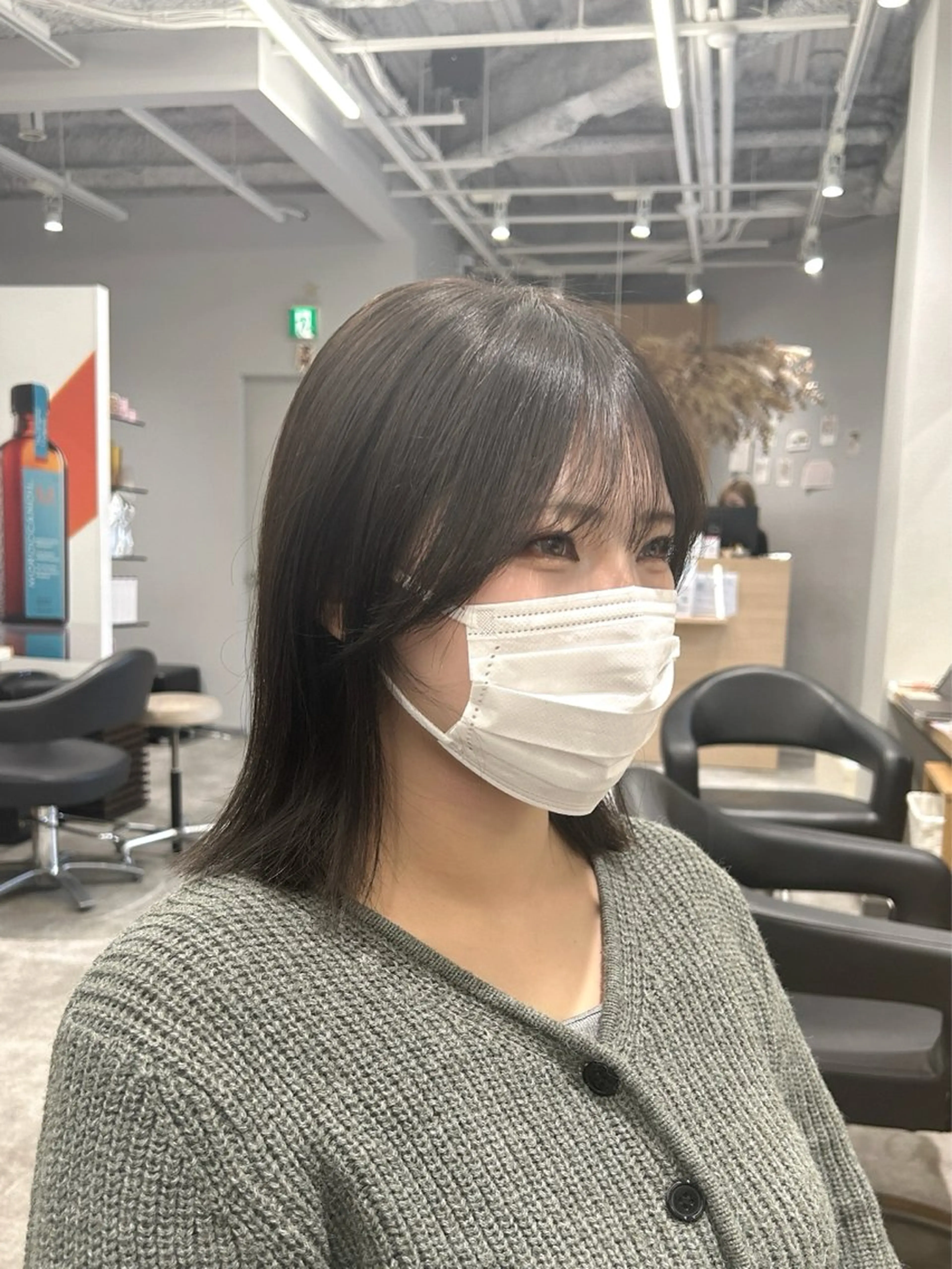 ミディアム カラー ブリーチ ブリーチなしカラー 韓国風ヘア レイヤーカット 韓国ヘア×レイヤー カット/上田丈也のヘアスタイル