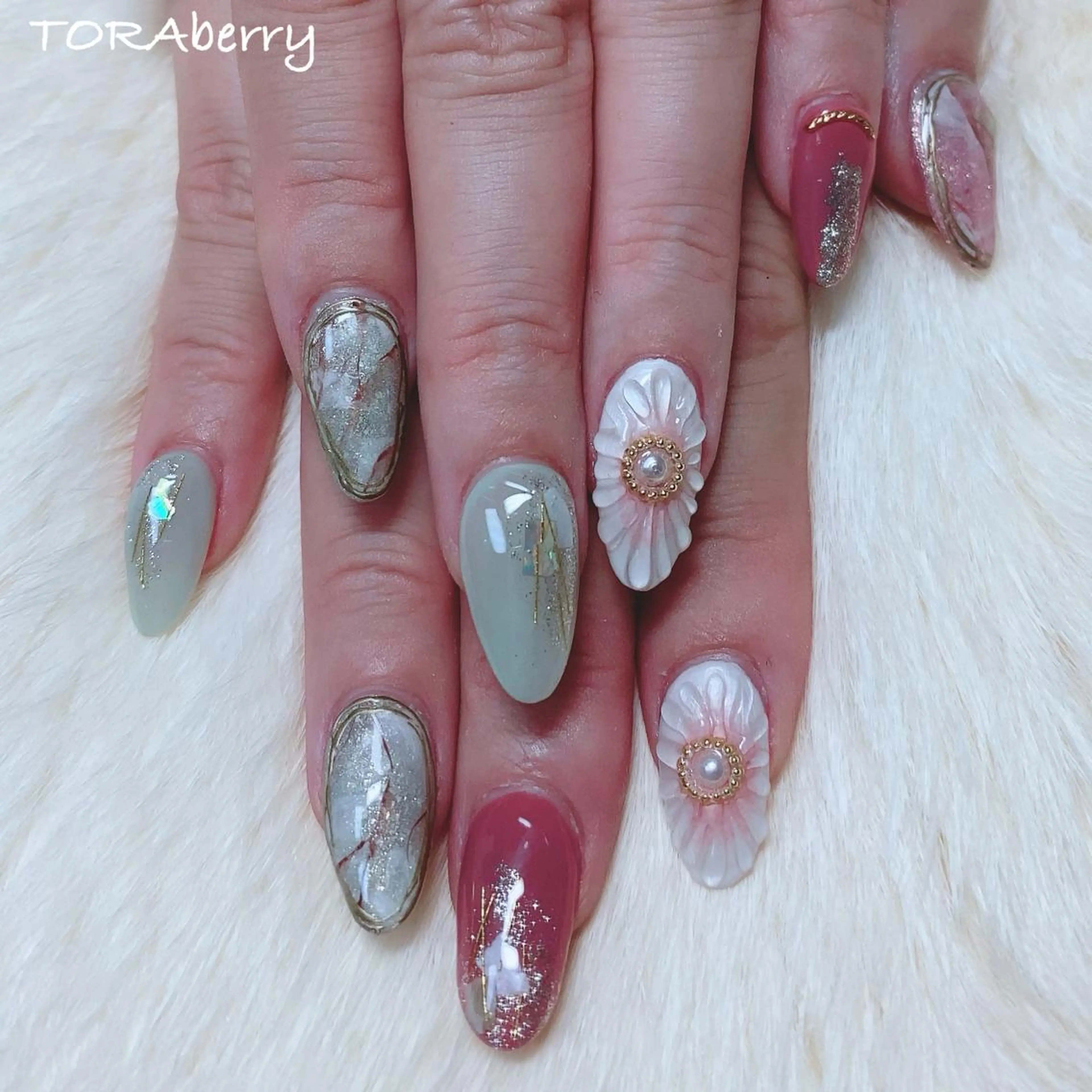 ネイル 春ネイル ハンドネイル ネイリスト なつみのネイルデザイン