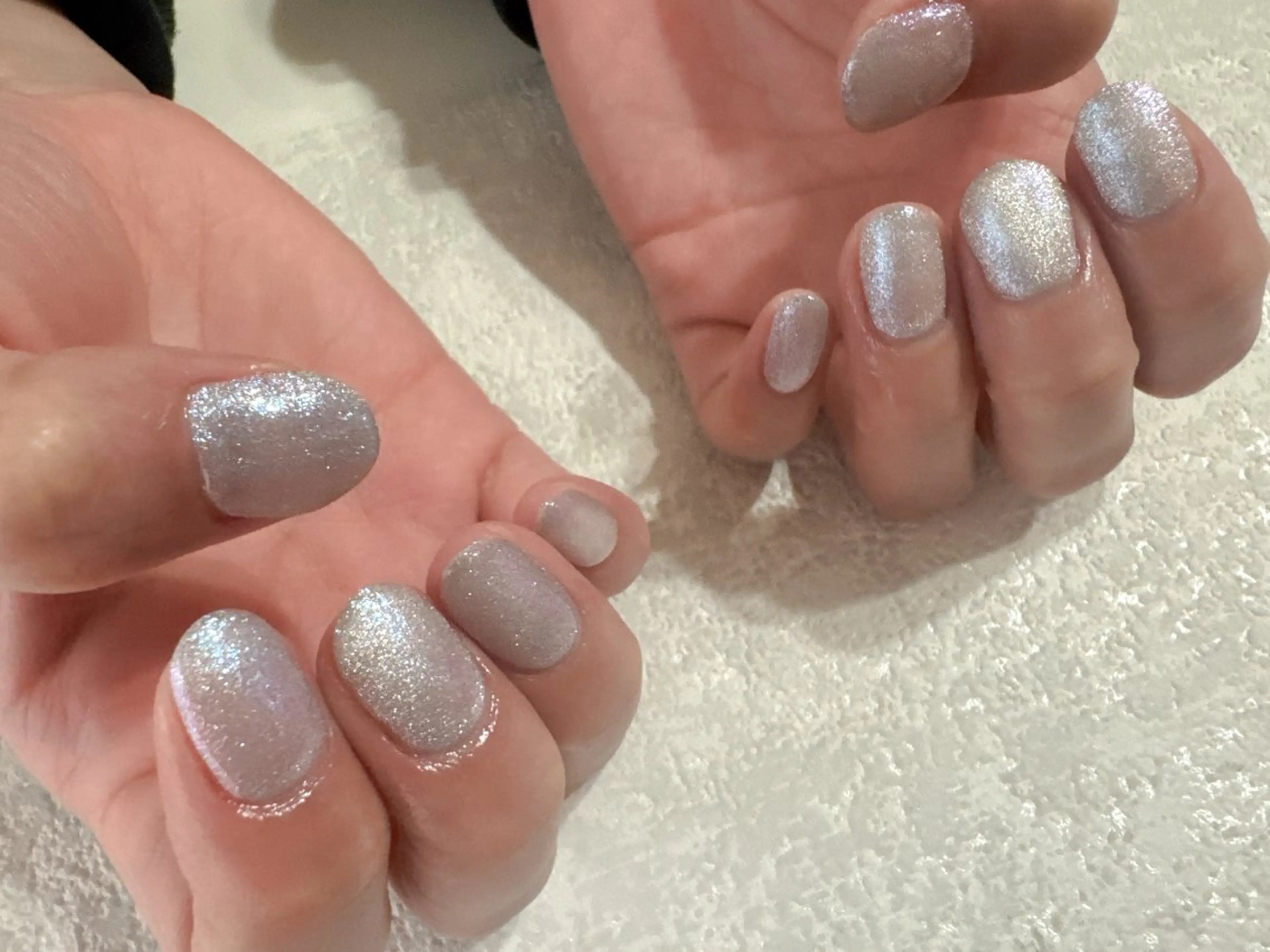 ネイル オーロラネイル フットネイル フレンチネイル ジェルネイル キラキラネイル kikinail 溝の口のネイルデザイン