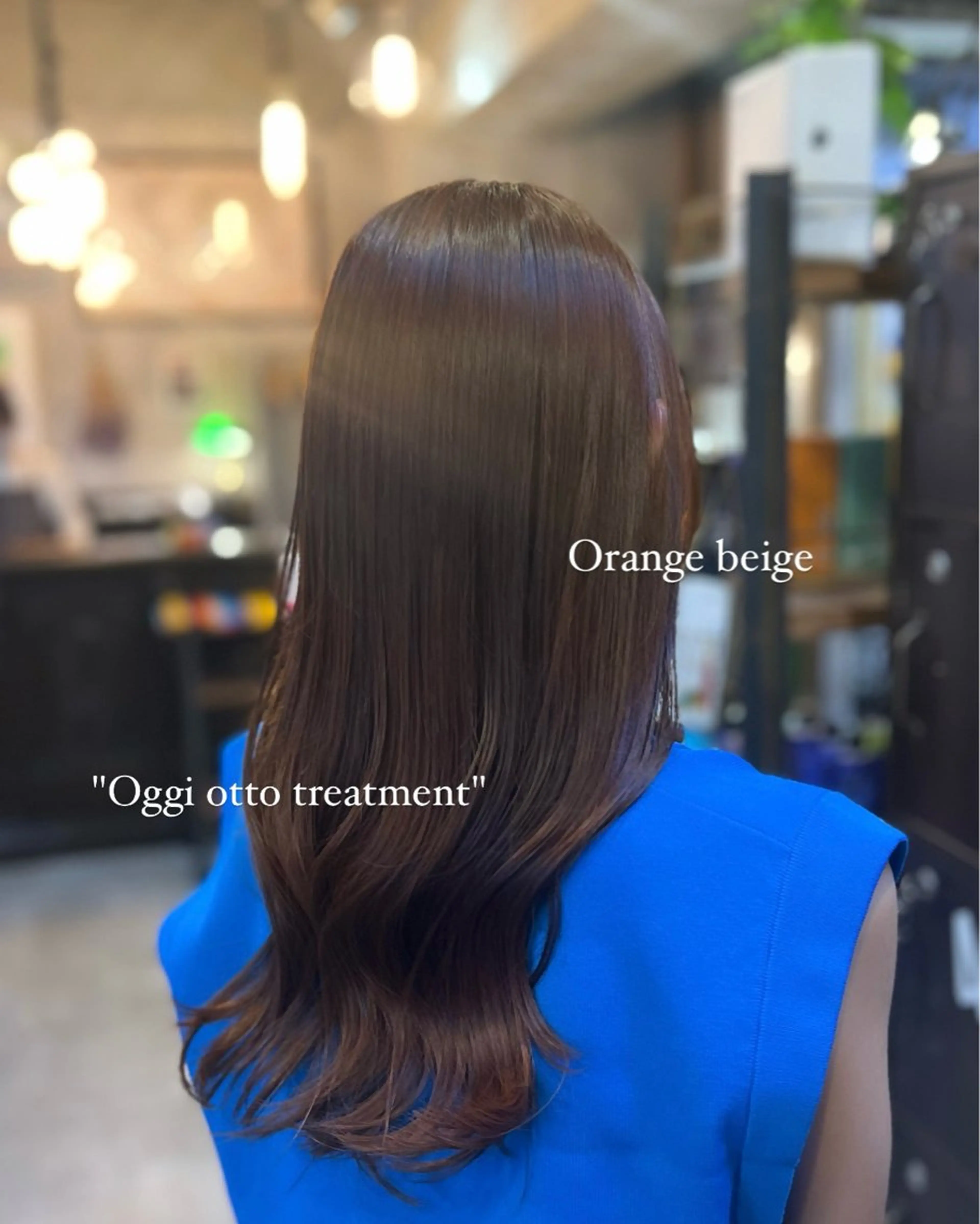 ロング カラー ベージュカラー オレンジ オレンジベージュ トリートメント ヘアカラー トリートメント 韓国・ナチュラル特化 naoki.のヘアスタイル