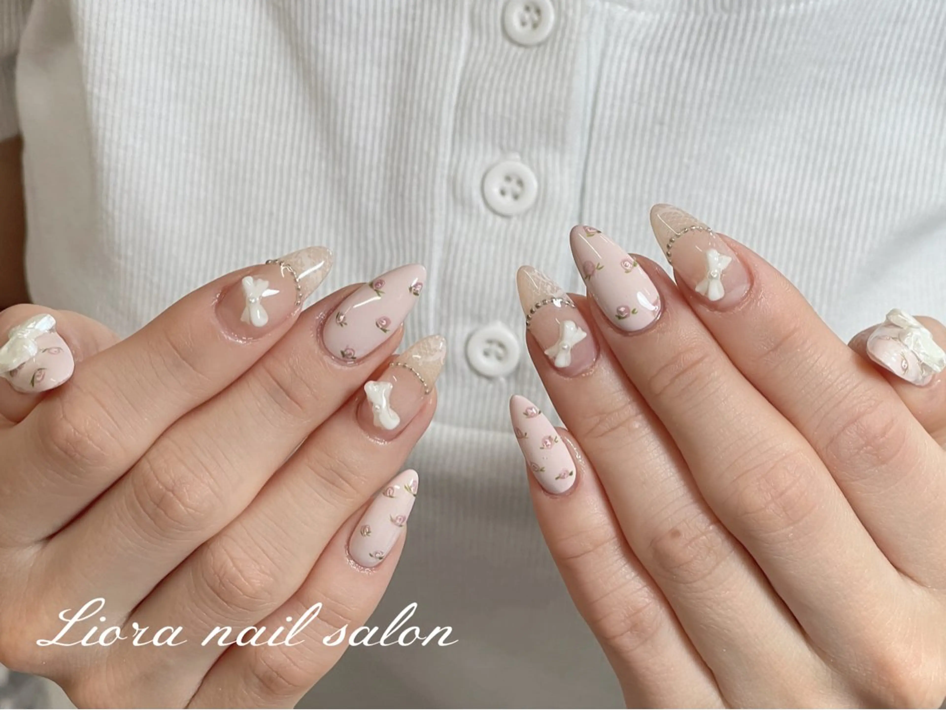 ネイル チークネイル フットネイル フレンチネイル ジェルネイル ガーリー ハンドネイル Liora nail スカルプ専門店のネイルデザイン