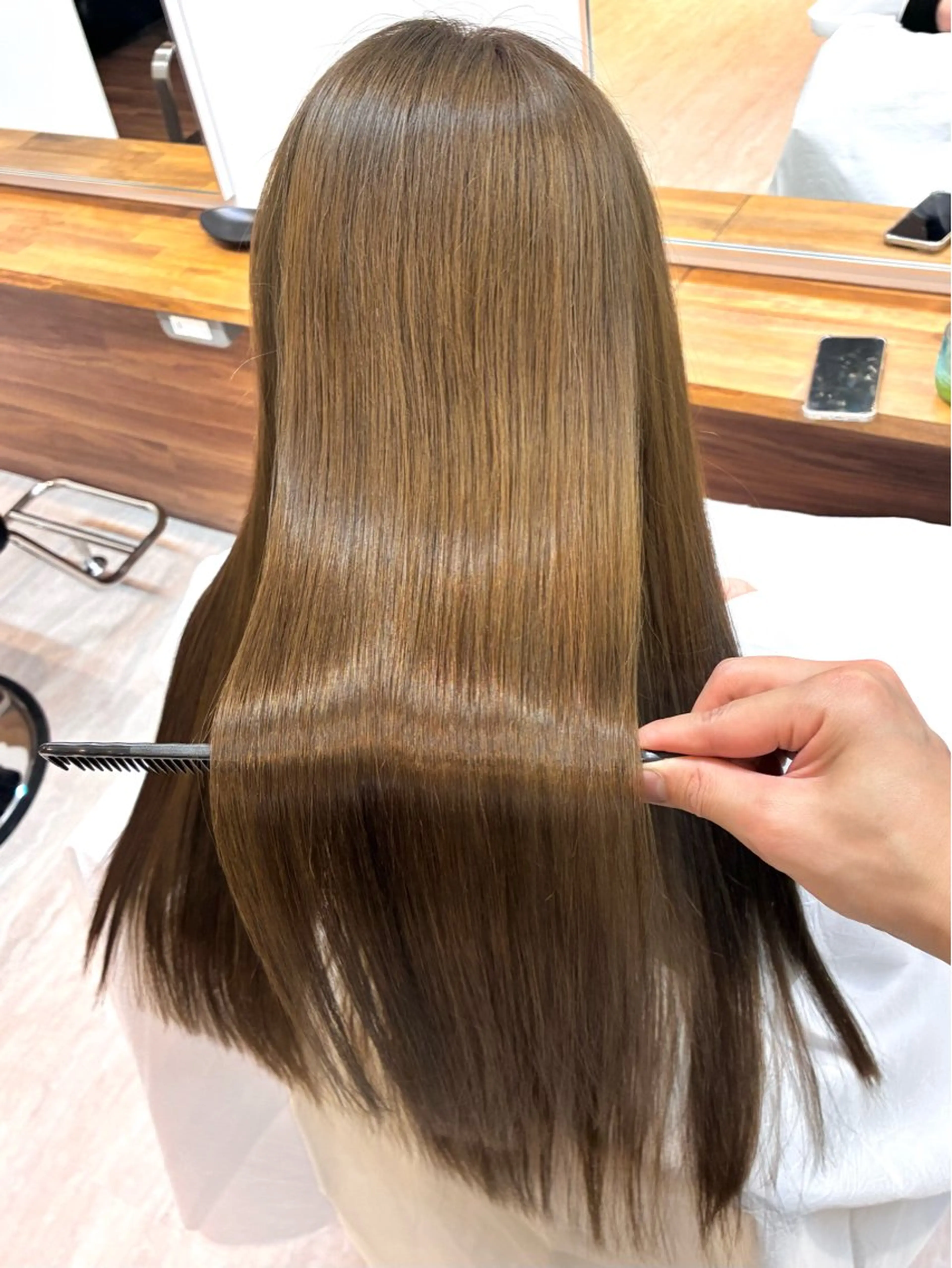 ロング カラー ダブルカラー 髪質改善 縮毛矯正 トリートメント カット ヘアカラー トリートメント 池袋髪質改善Tone byCharaのヘアスタイル