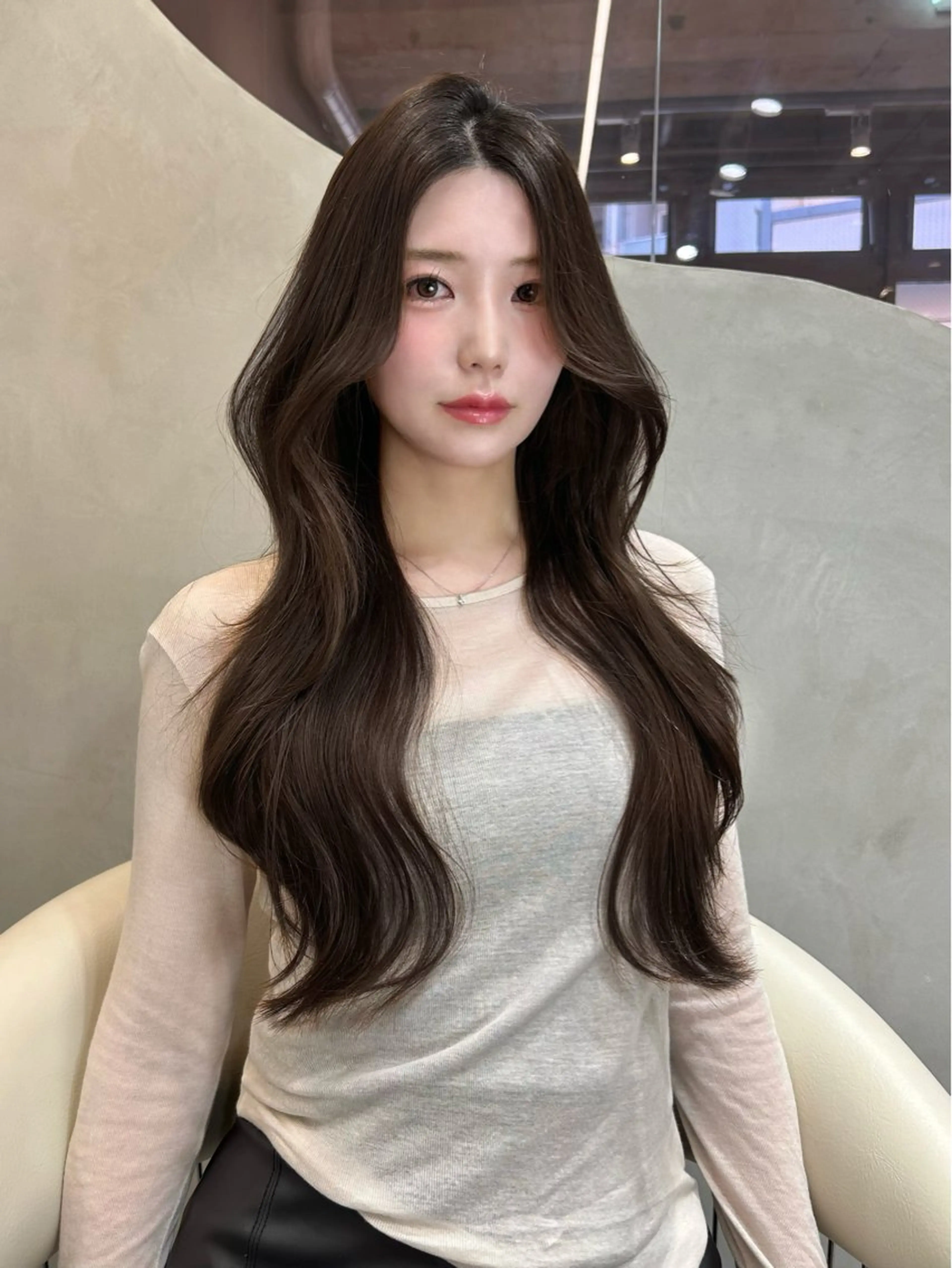 ロング カット 縮毛矯正 大宮韓国ハッシュ🪽 GLROWseriのヘアスタイル