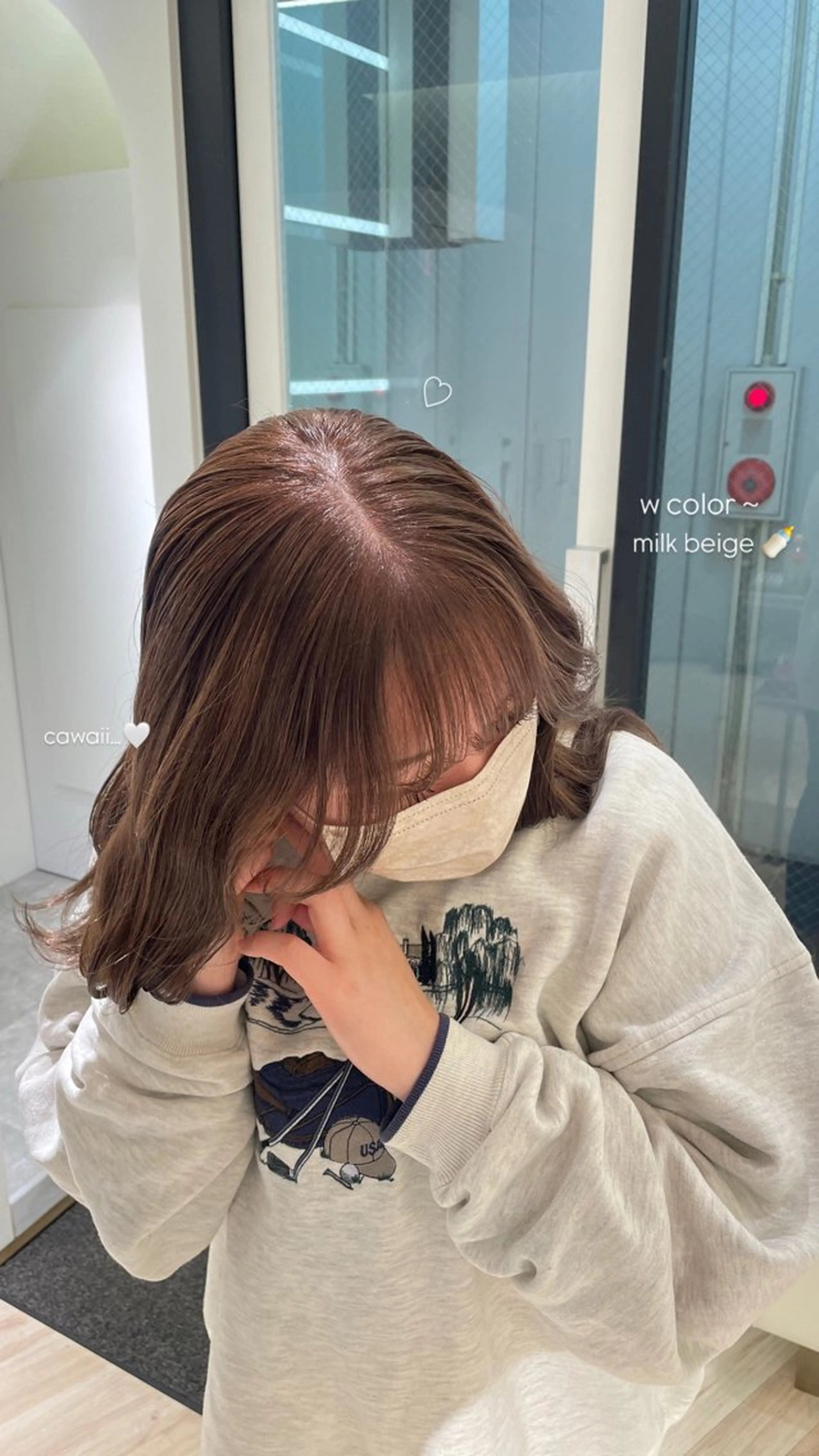 ミディアム カラー 透明感カラー Parve Mix /頓宮 稚愛🤍のヘアスタイル