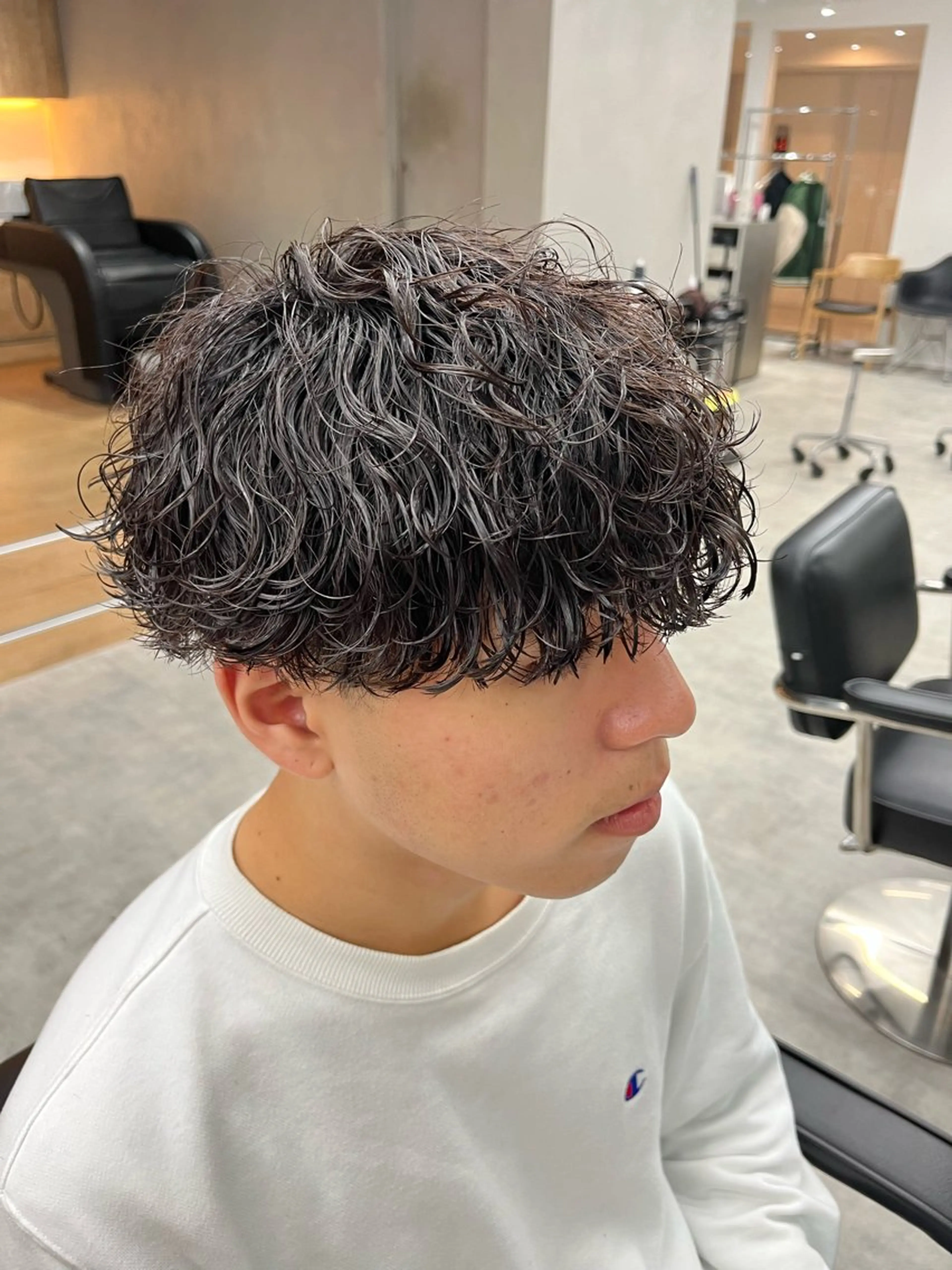 ショート パーマ メンズ メンズパーマ スパイキーショート 波巻きパーマ ショートヘア カット パーマ トリートメント 波巻きスパイラル🌀 新潟/万代/山下優のヘアスタイル