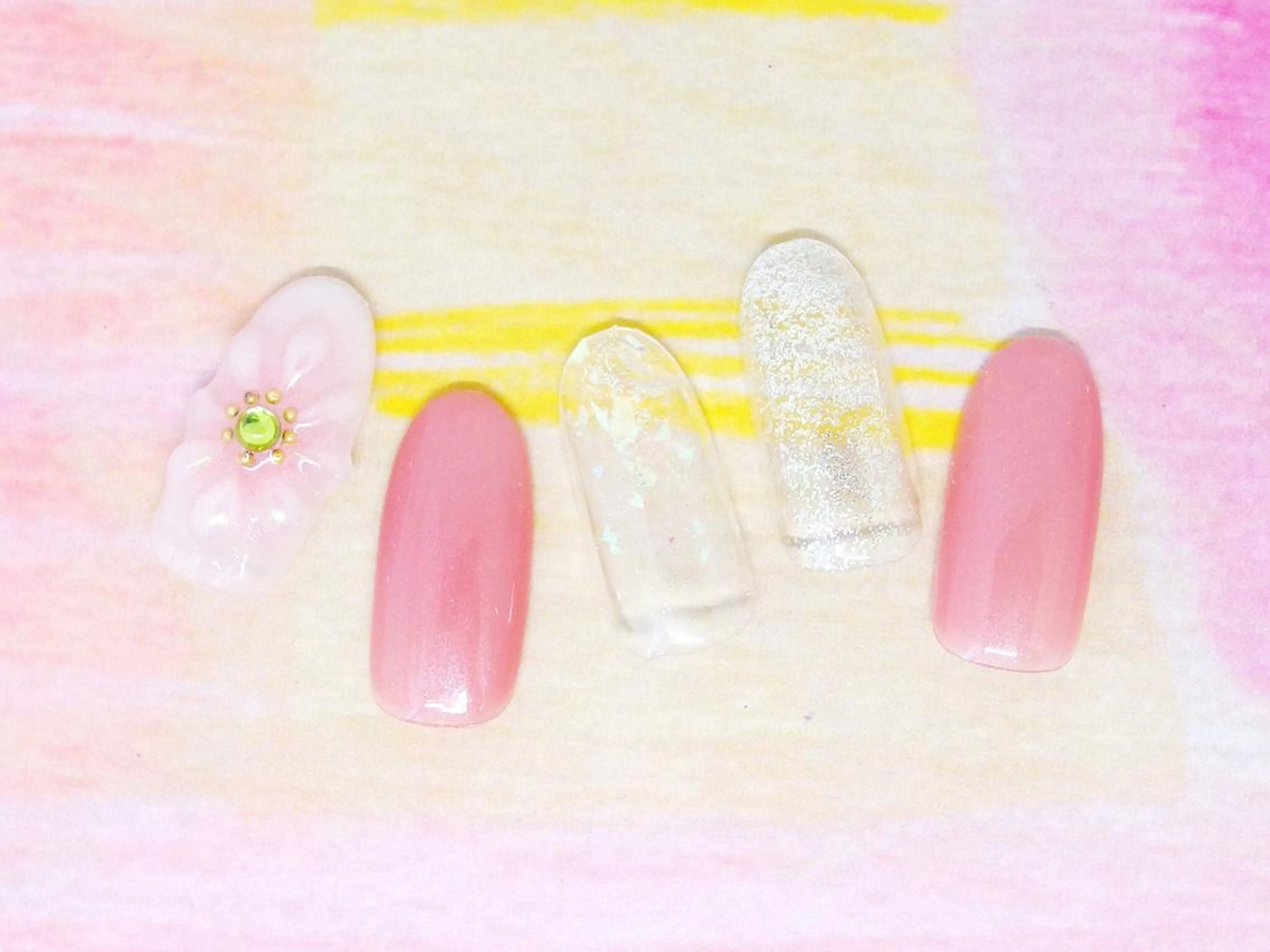 ネイル ピンク ティーエヌ 金山駅東口店のネイルデザイン