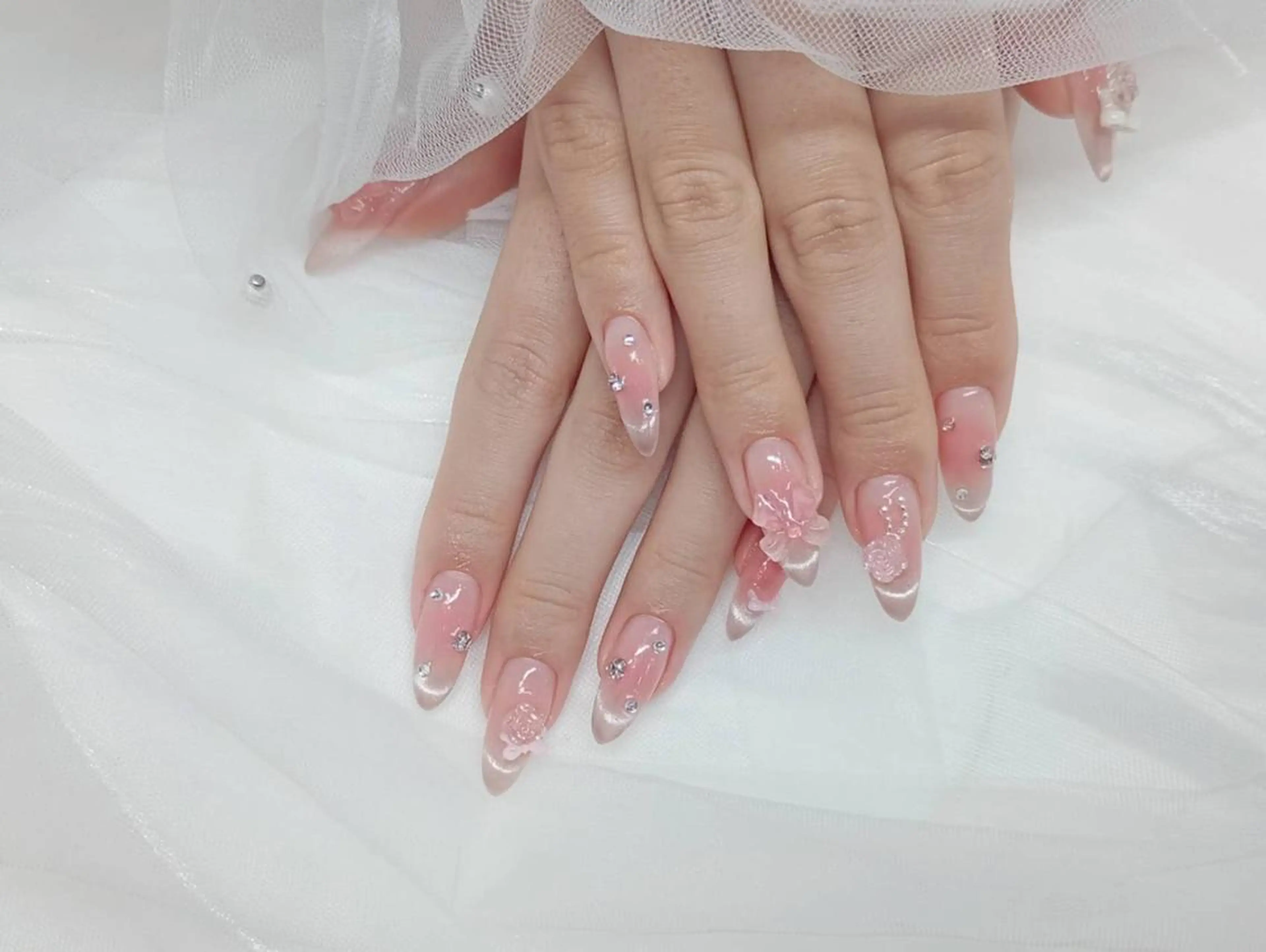 ネイル 長さ出し ジェルネイル 韓国ネイル 持ち込み パラジェル ハンドネイル ハンドケア Hana Bloom Nail💜Akiのネイルデザイン