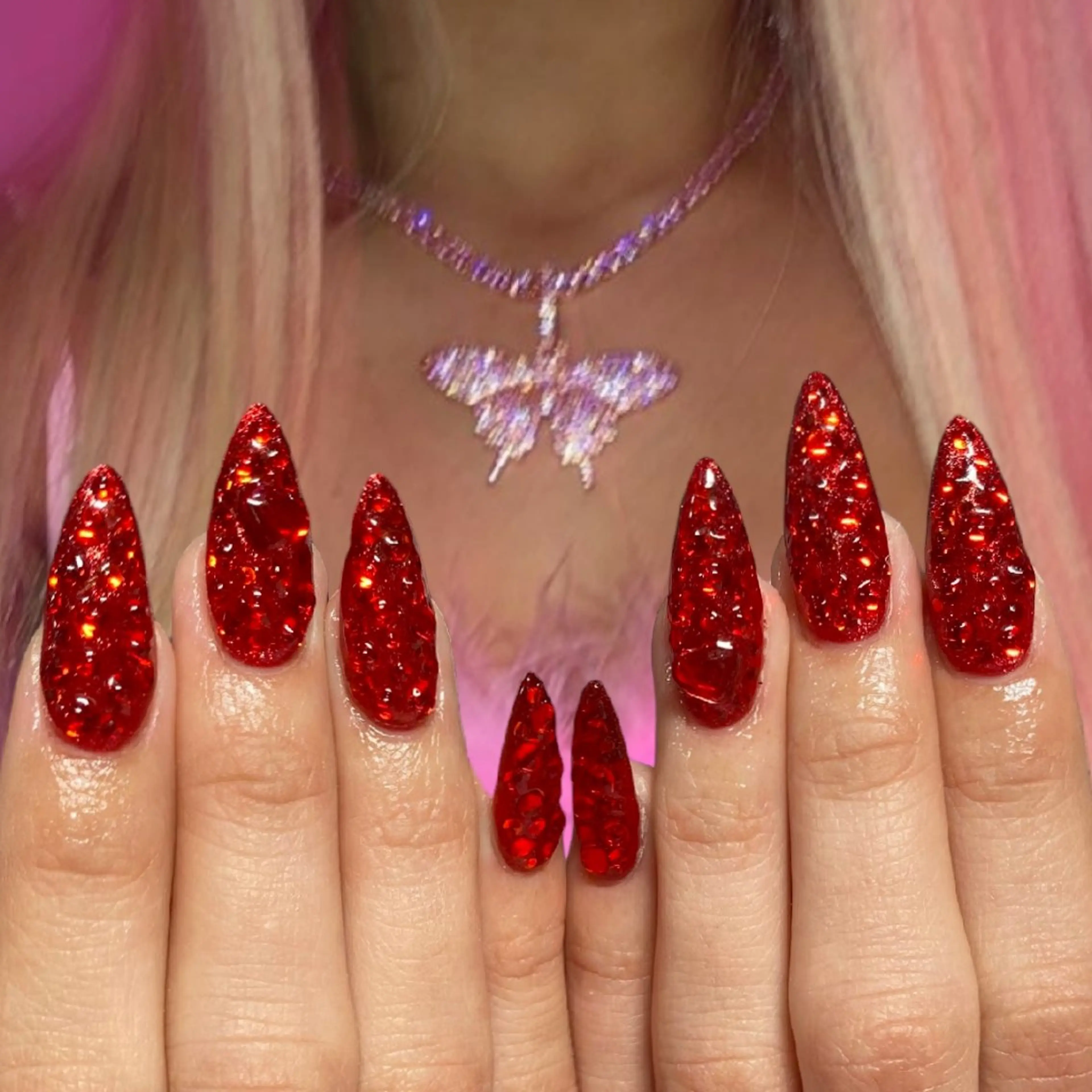 ネイル 韓国ネイル 大理石ネイル(マーブル) ニュアンスネイル リボン 冬ネイル ハンドネイル BelireMaa Nail&eyeのネイルデザイン