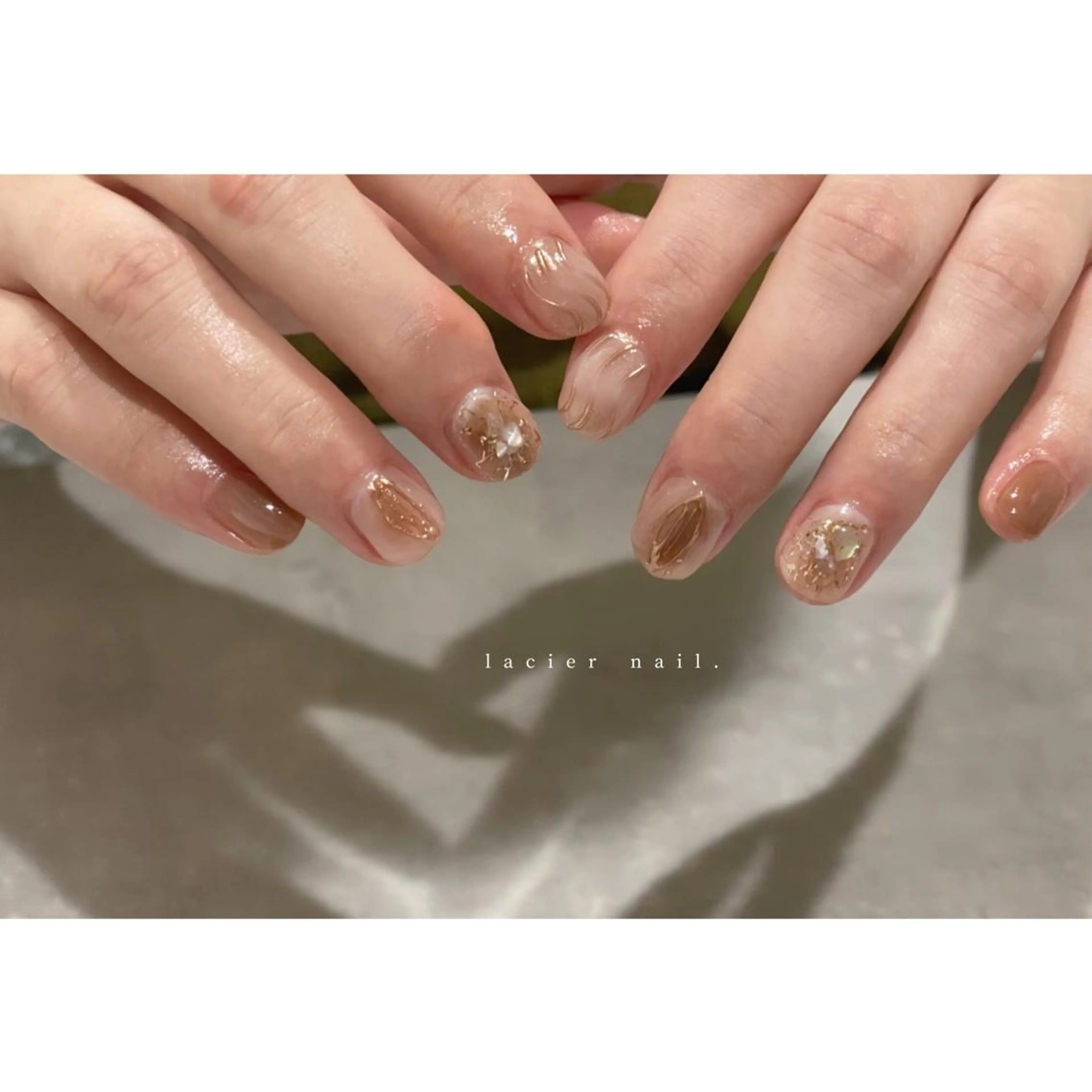 ネイル アートネイル フレンチネイル 氷ネイル・うるうるネイル マグネットネイル ミラーネイル lacier nailのネイルデザイン