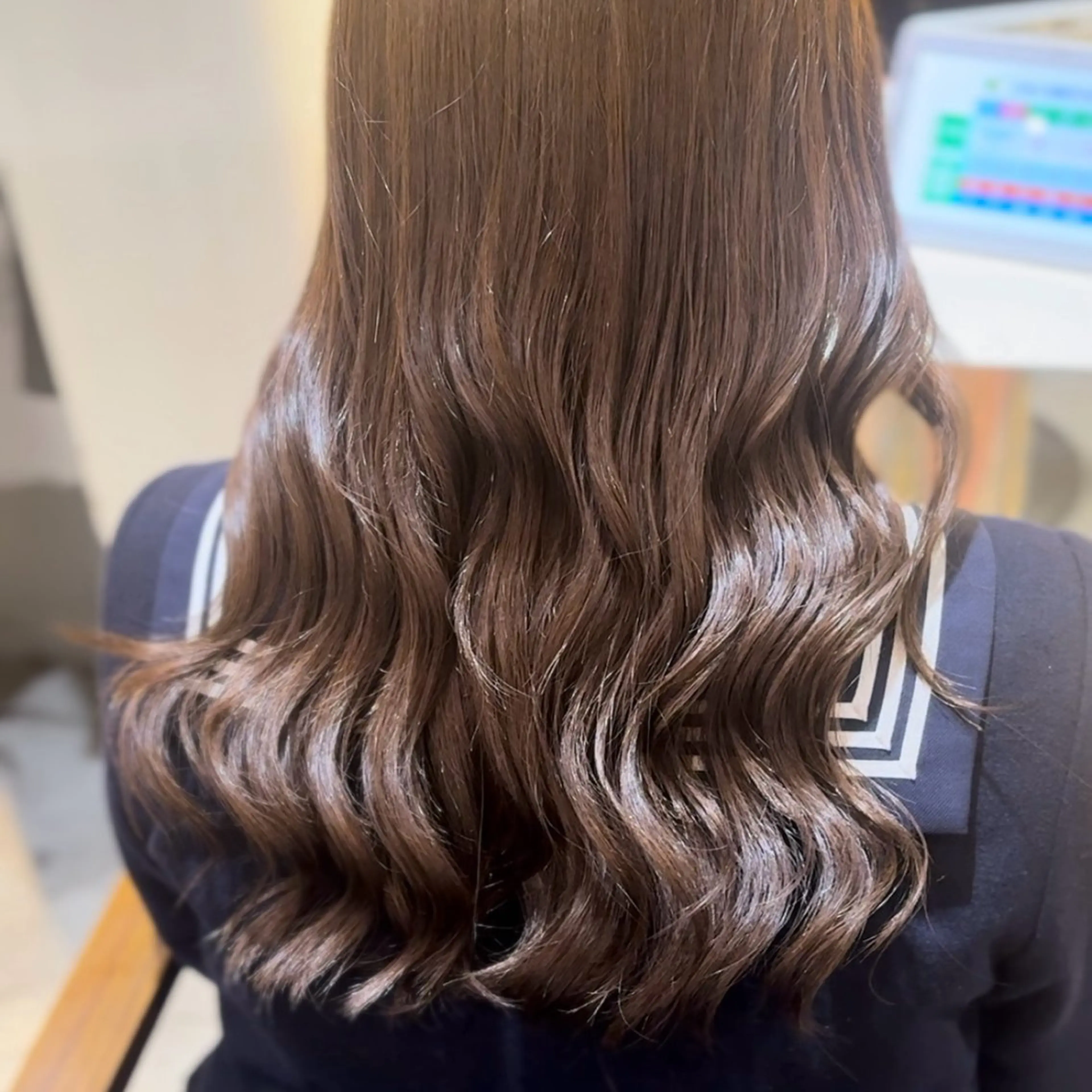 セミロング カラー ヘアカラー ひなの/透明感 カラー/レイヤーのヘアスタイル