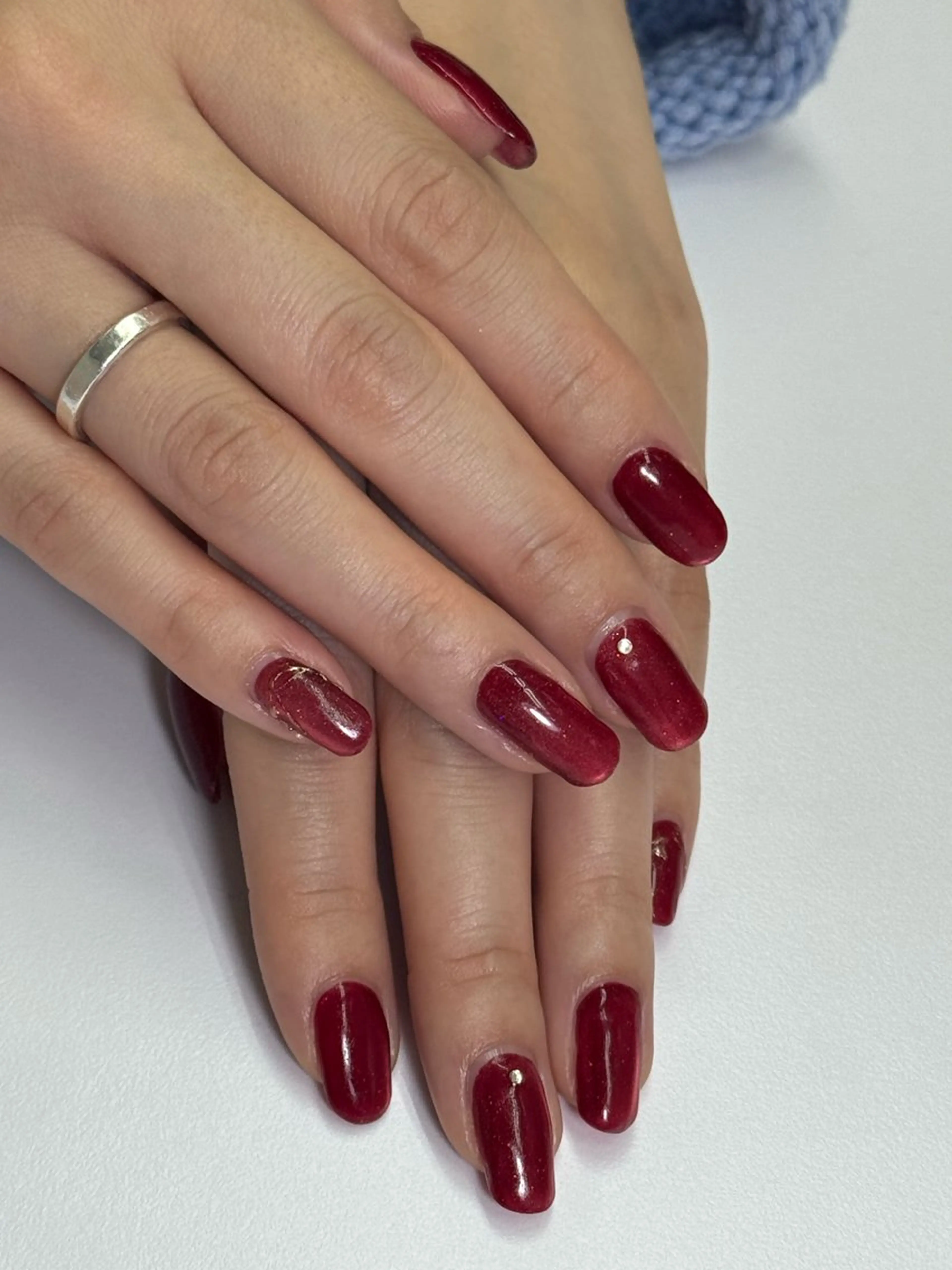 ネイル ボルドー マグネットネイル ストーンネイル ハンドネイル 南麻布店 アセルクス Yoshiko♪のネイルデザイン