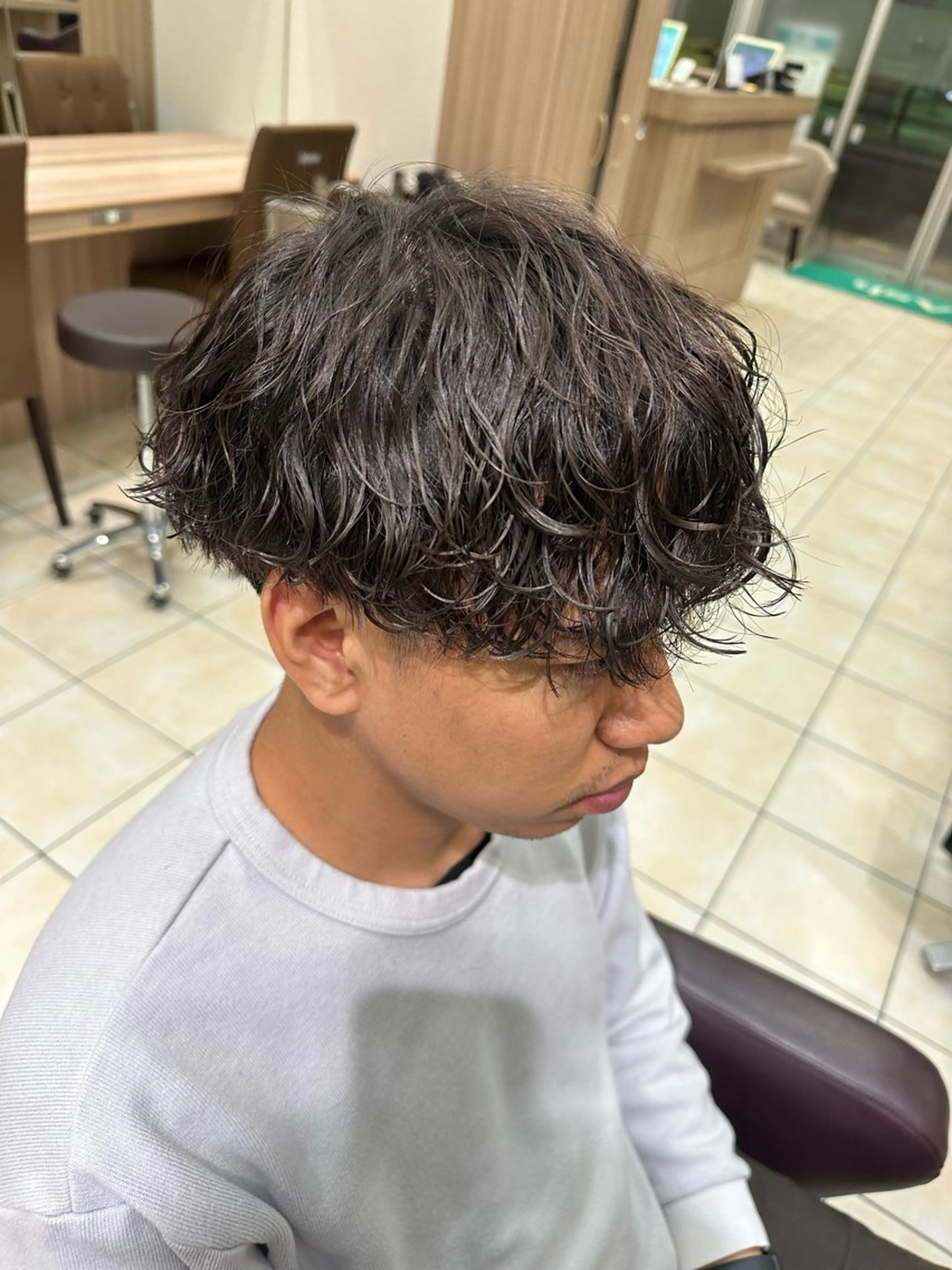 ショート パーマ メンズ カット パーマ メンズ特化/トレンド スタイル/白澤のヘアスタイル