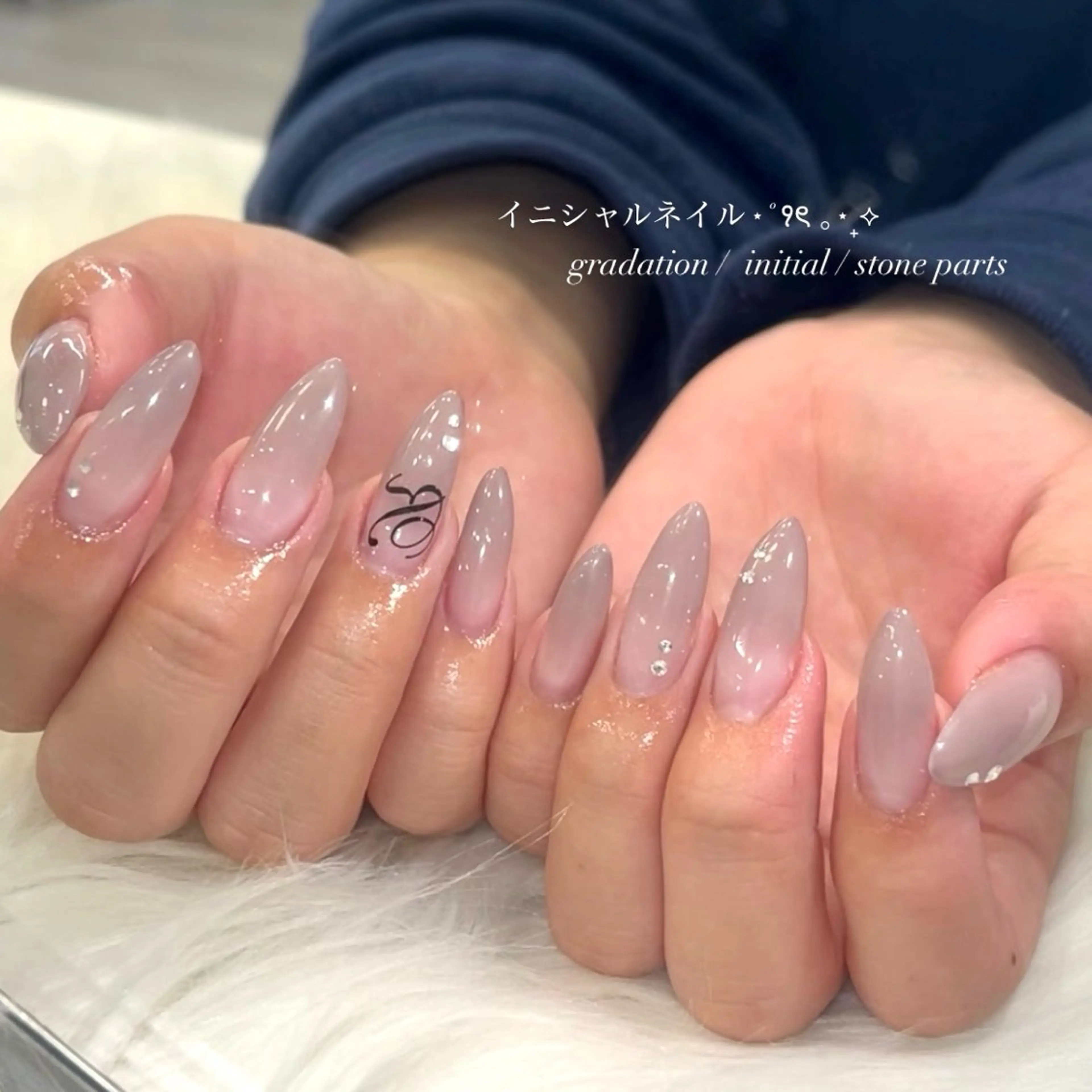 ネイル グラデーション キラキラネイル ロングネイル 春ネイル ハンドネイル eight nail 春菜のネイルデザイン