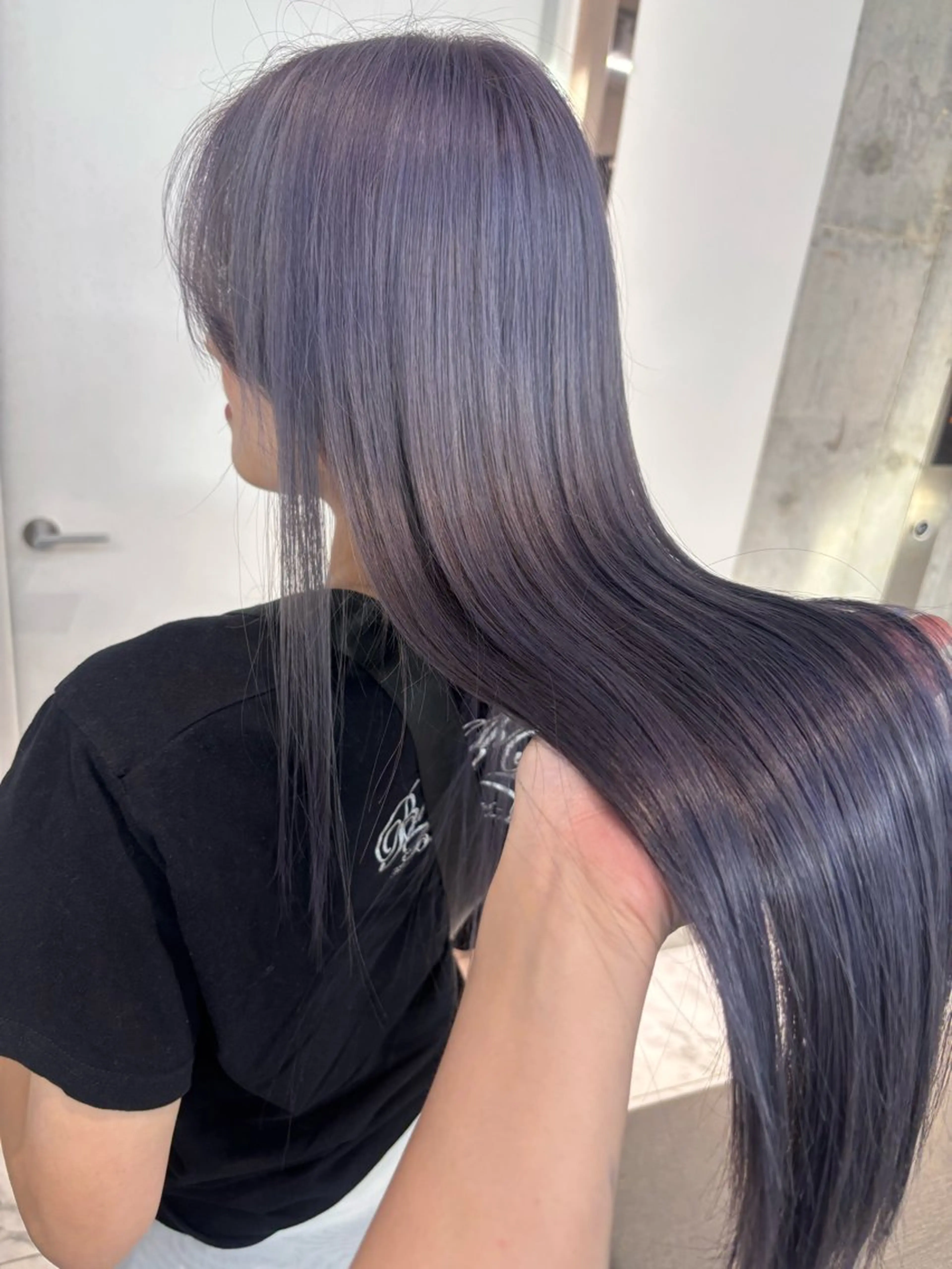 ミディアム ヘアカラー rina／ベージュ ワンホン/韓国ヘアのヘアスタイル