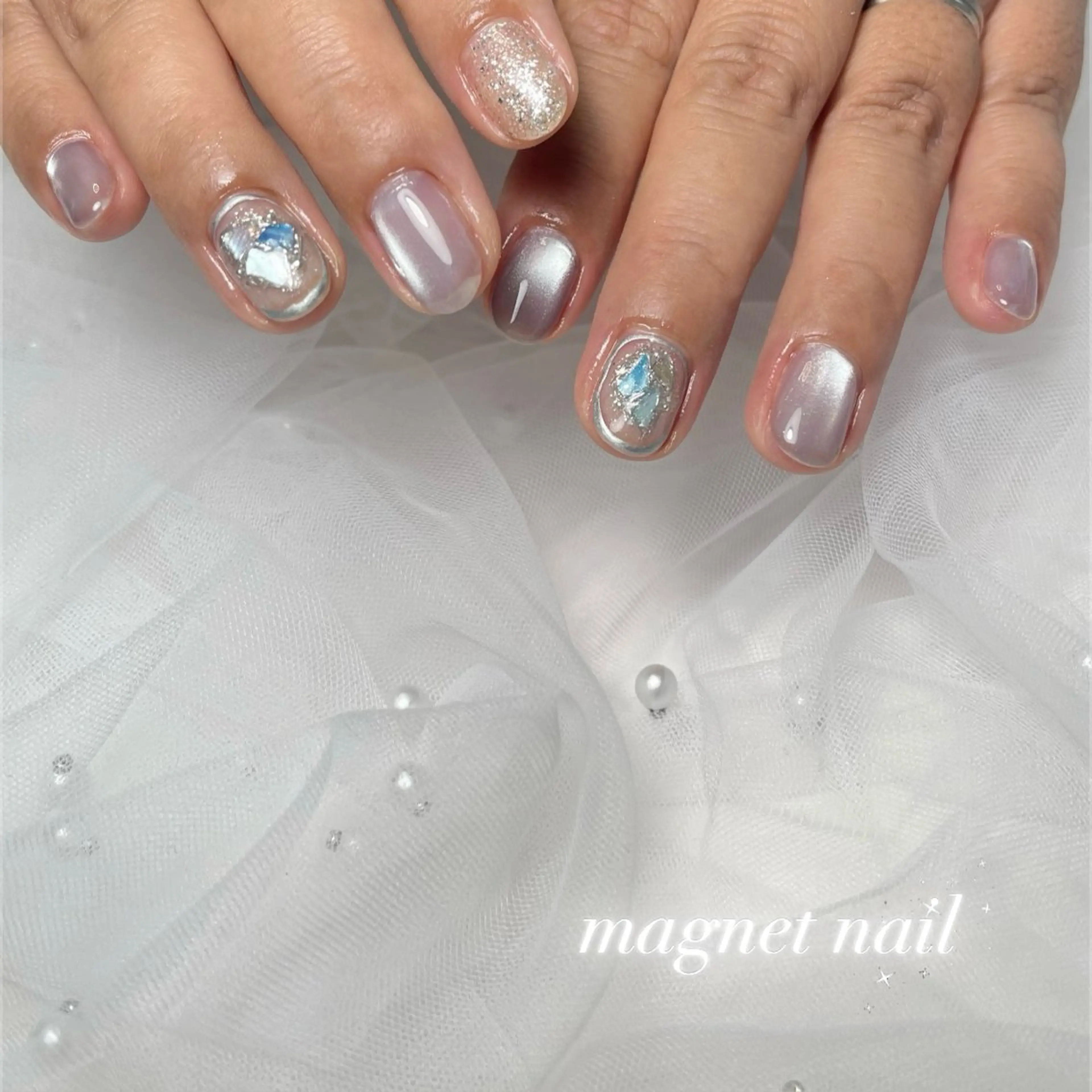 ネイル 長さ出し ジェルネイル 韓国ネイル パラジェル シンプルネイル ハンドネイル RE SALONのネイルデザイン