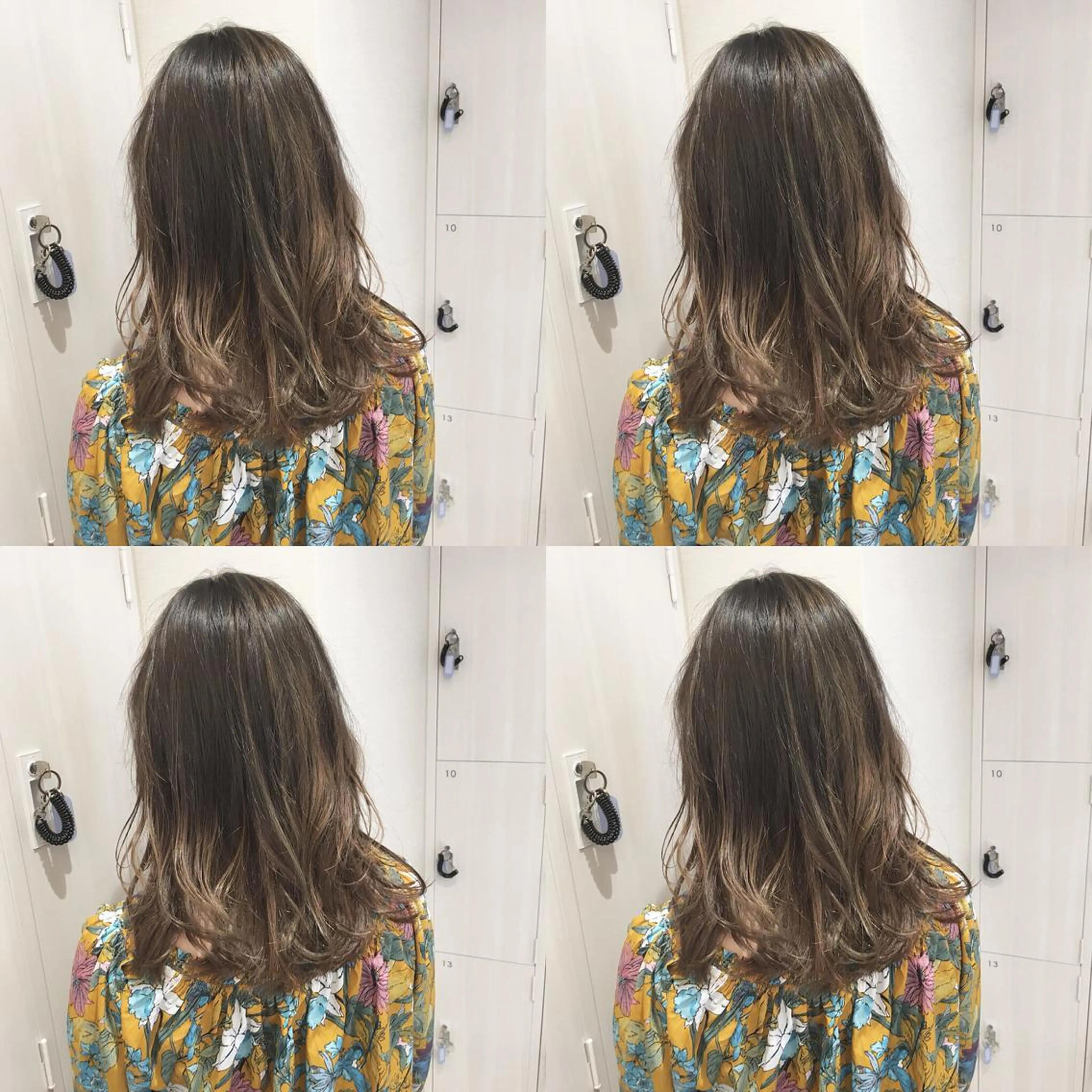 セミロング カラー ブリーチ グレージュ ハイライトカラー 外国人風カラー ハイライト 三鷹で1番ショート ボブをカットする新谷のヘアスタイル