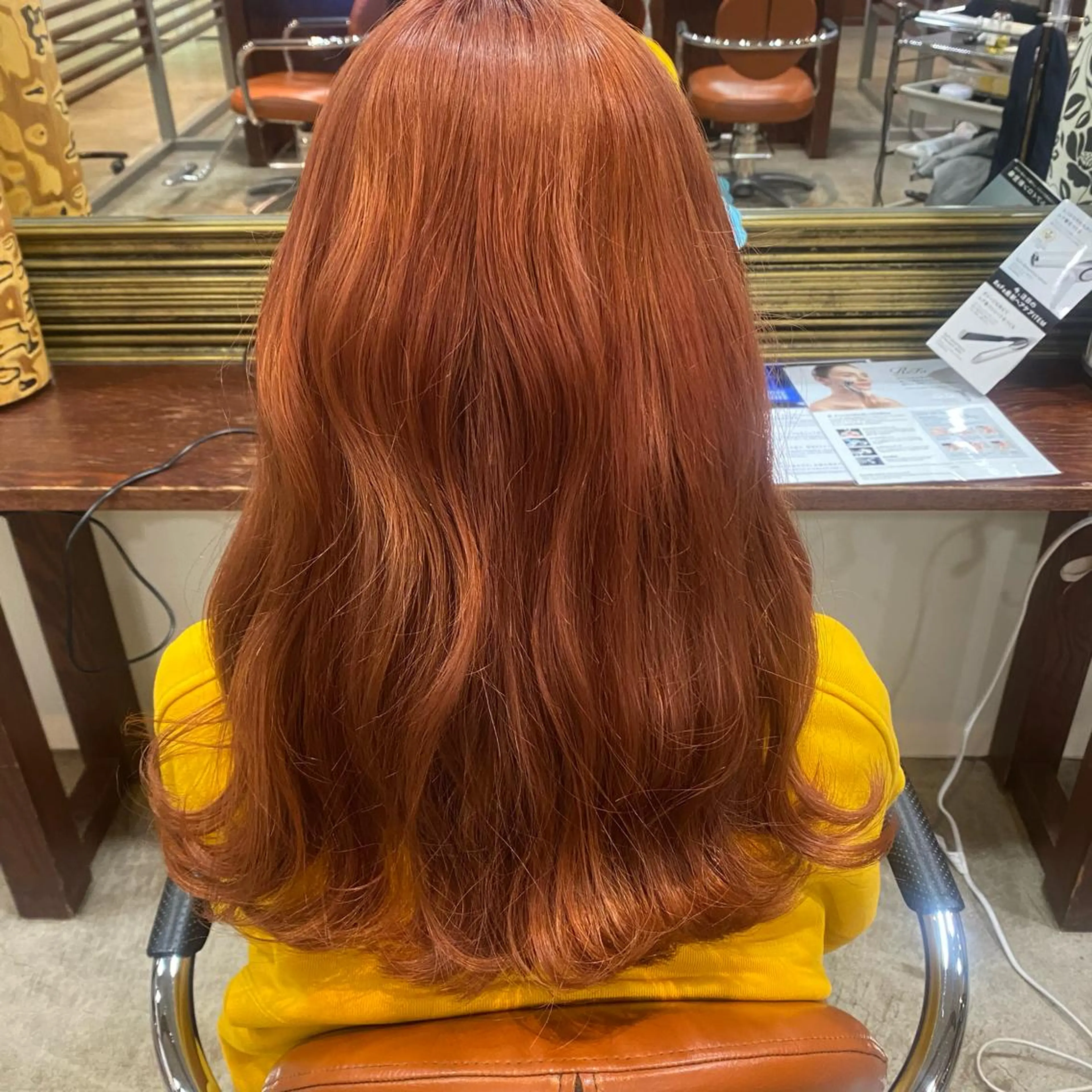 セミロング カラー ブラウンカラー レッドカラー レッドブラウン ヘアカラー 💚 nao💚のヘアスタイル