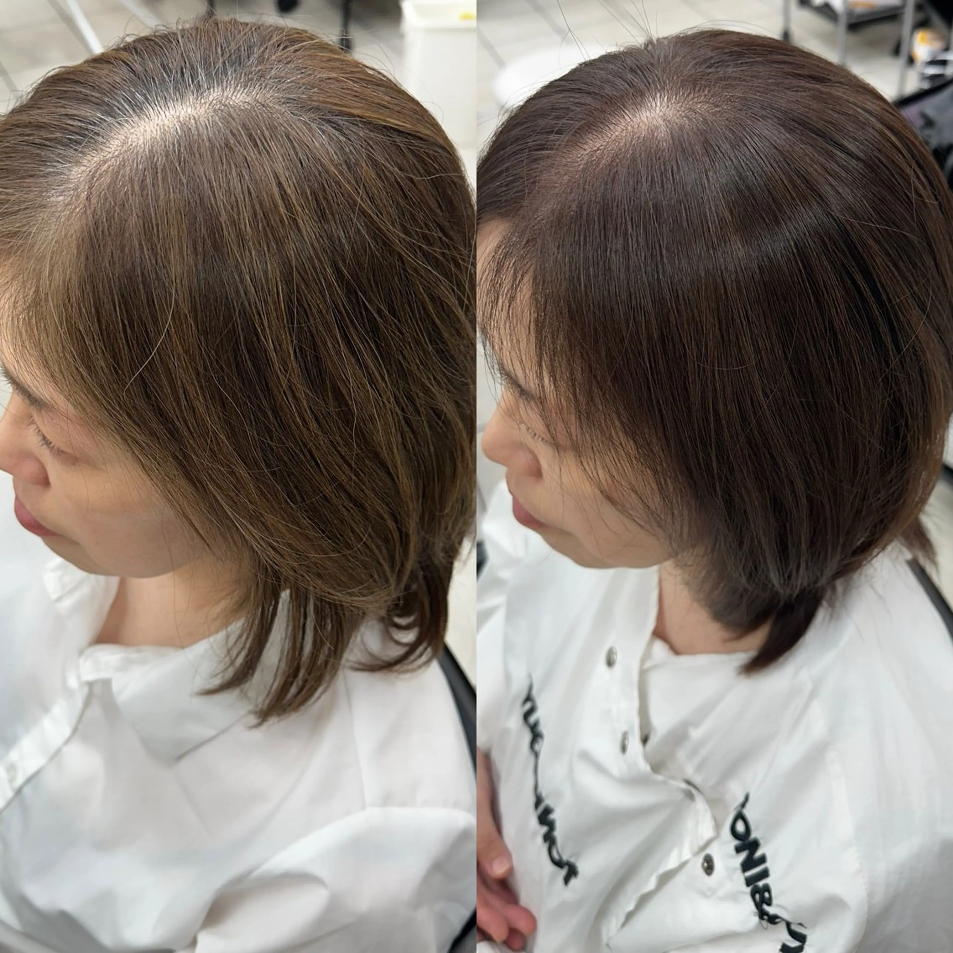 ミディアム カラー 星野 菜月のヘアスタイル