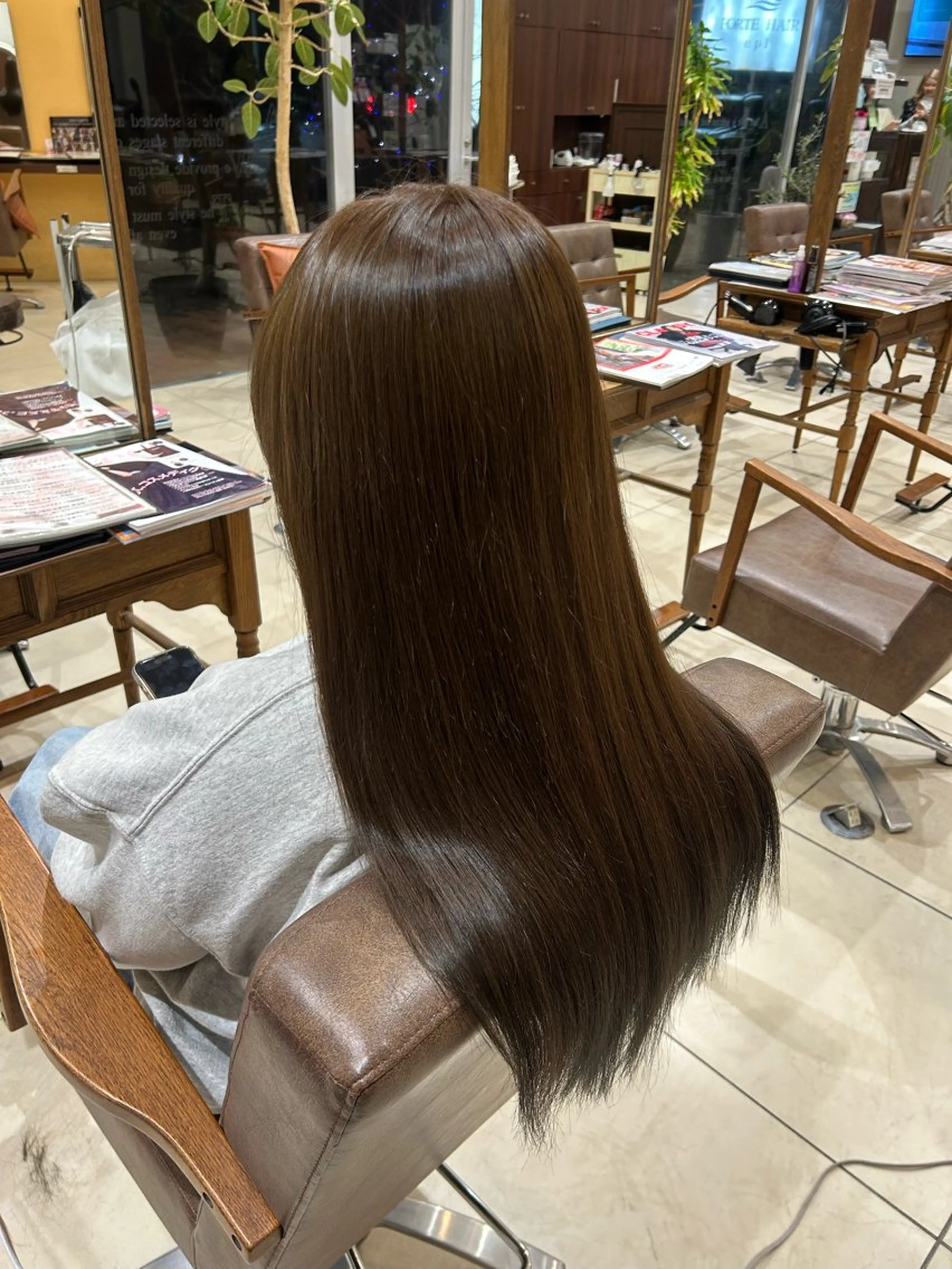 ロング カラー ベージュカラー ブリーチ ダブルカラー ブリーチなしカラー オリーブベージュ ヘアカラー 竹内帆希/縮毛矯正 /デザインカラーのヘアスタイル