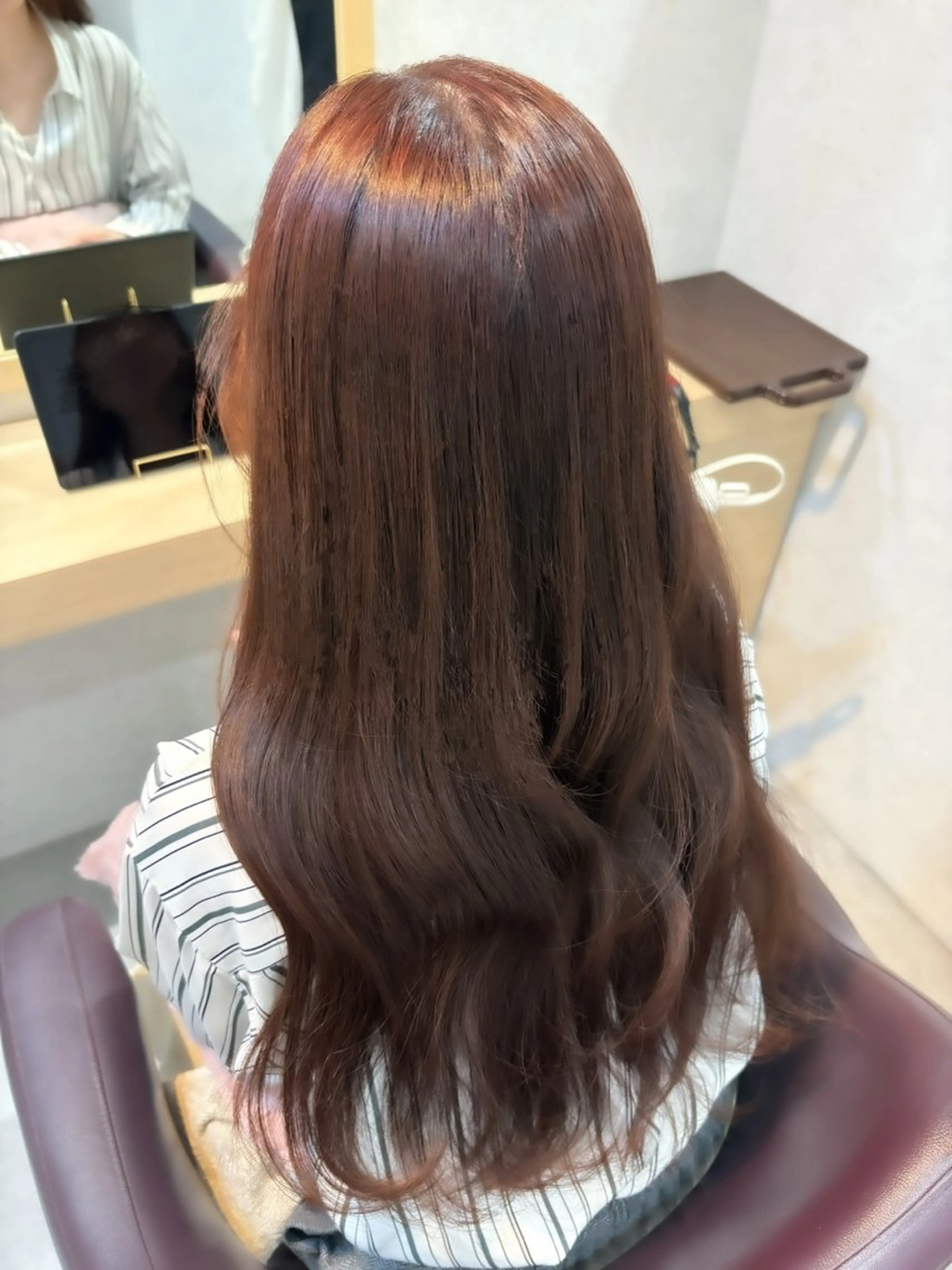 ロング カラー ブラウンカラー ピンクカラー ピンクブラウン カット ヘアカラー トリートメント ブラウンカラー 🫧tomoka🫧のヘアスタイル