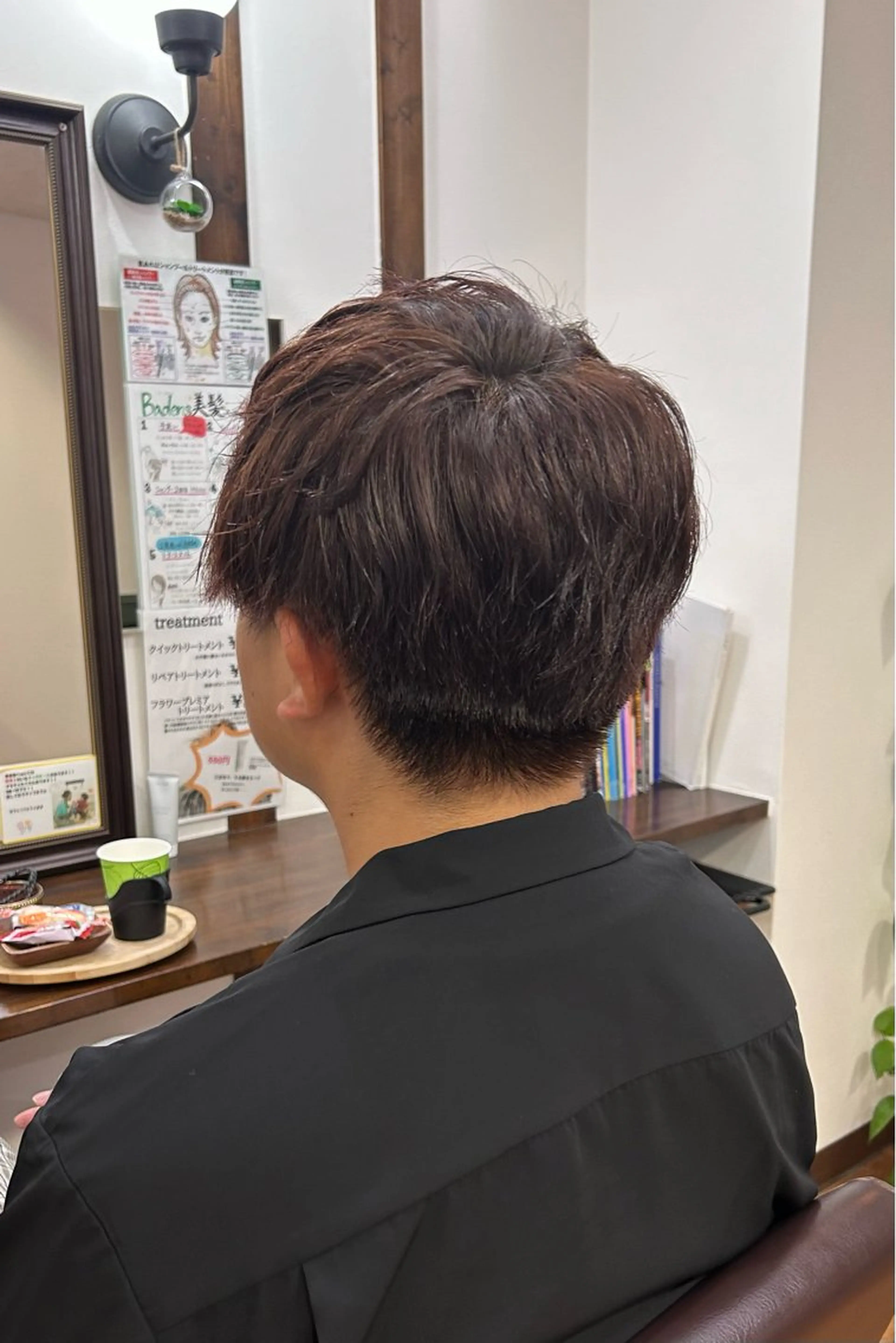 ショート カラー ヘアアレンジ メンズ ピンクカラー 原田 歩実のヘアスタイル