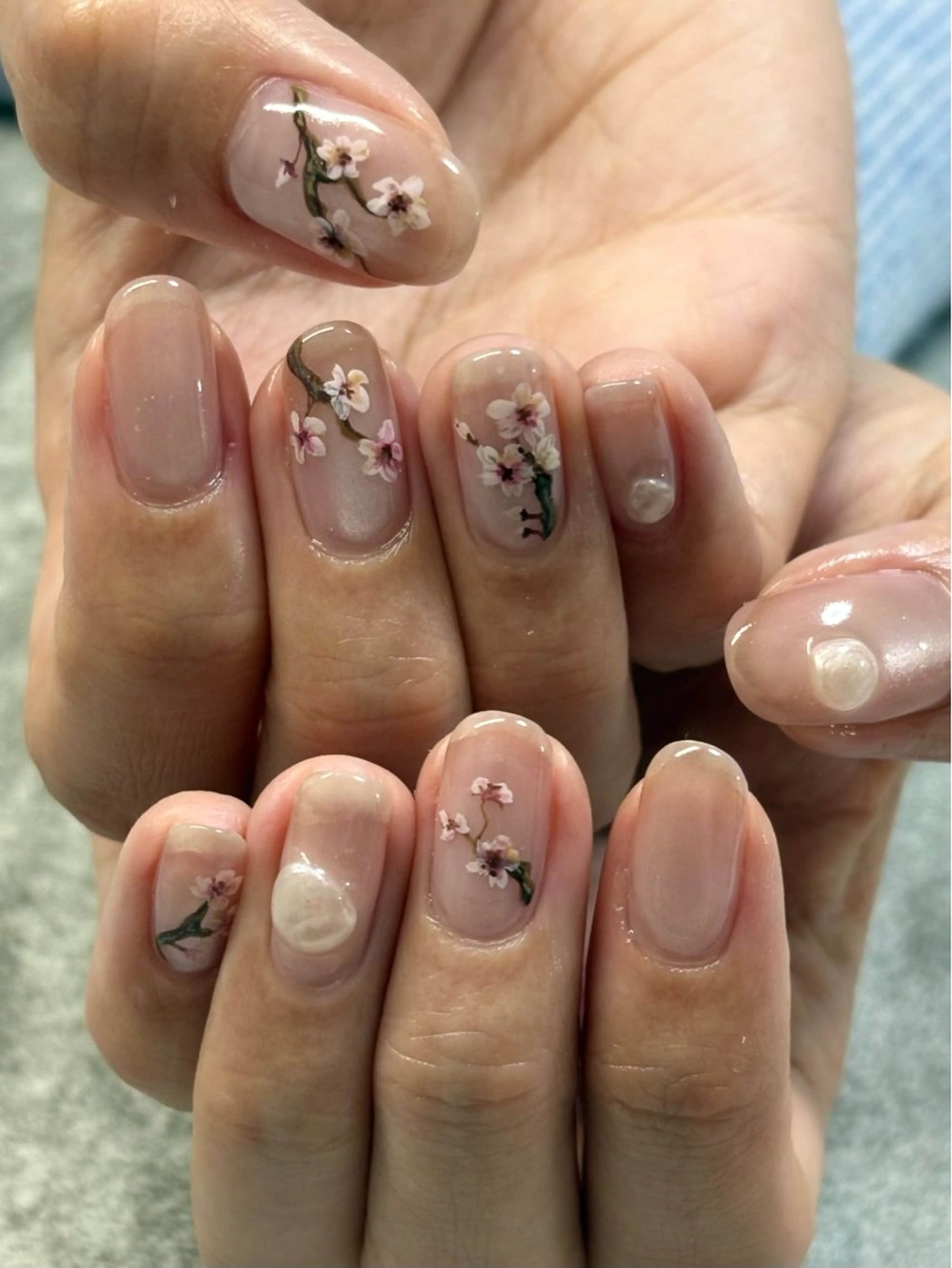 ネイル 桜ネイル マグネットネイル ハンドネイル FIORITURA Maikoのネイルデザイン