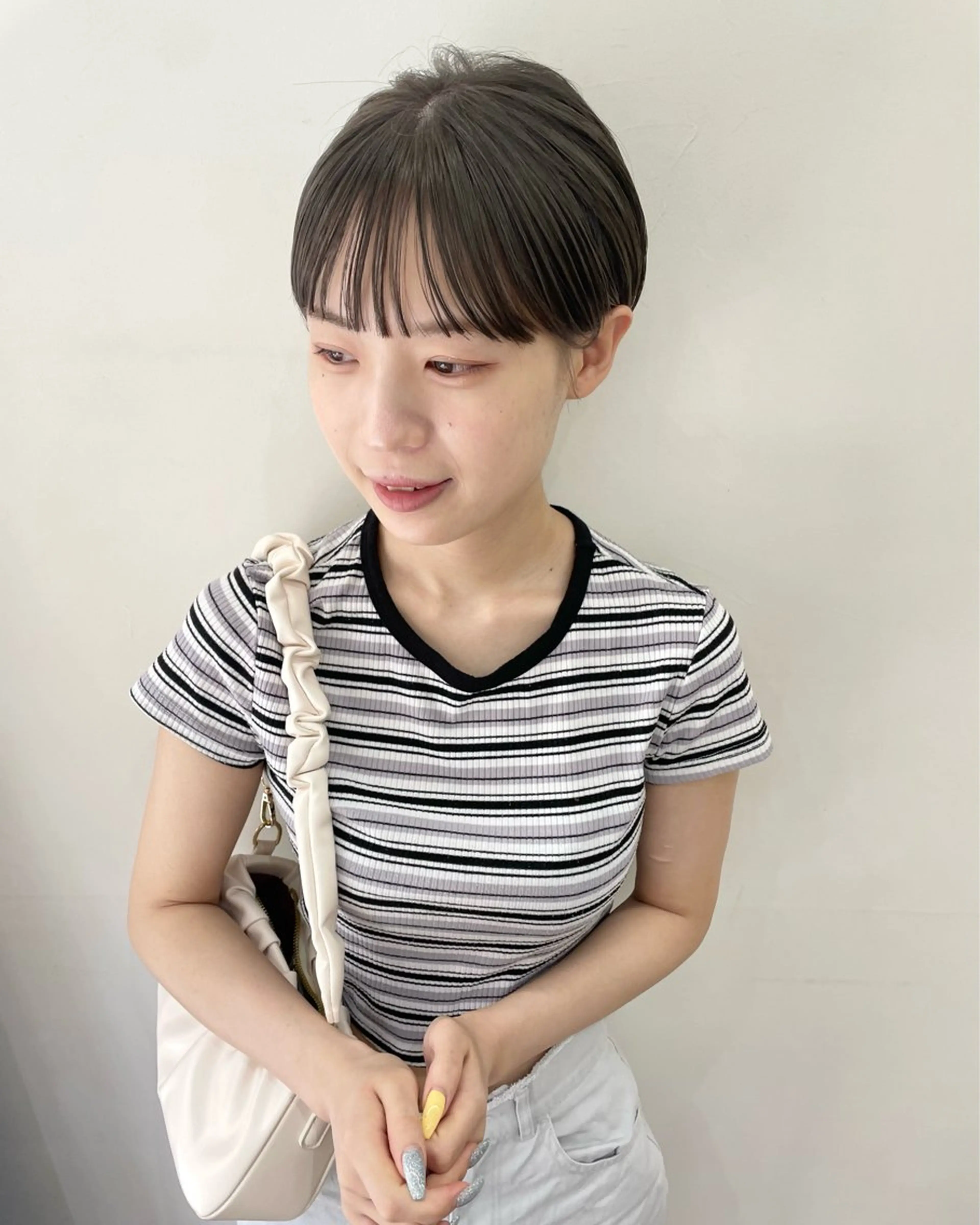 ショート カラー パーマ ヘアアレンジ メンズ ベージュカラー オリーブベージュ カット ヘアカラー トリートメント tatsumi/ボブ ウルフ/レイヤーのヘアスタイル