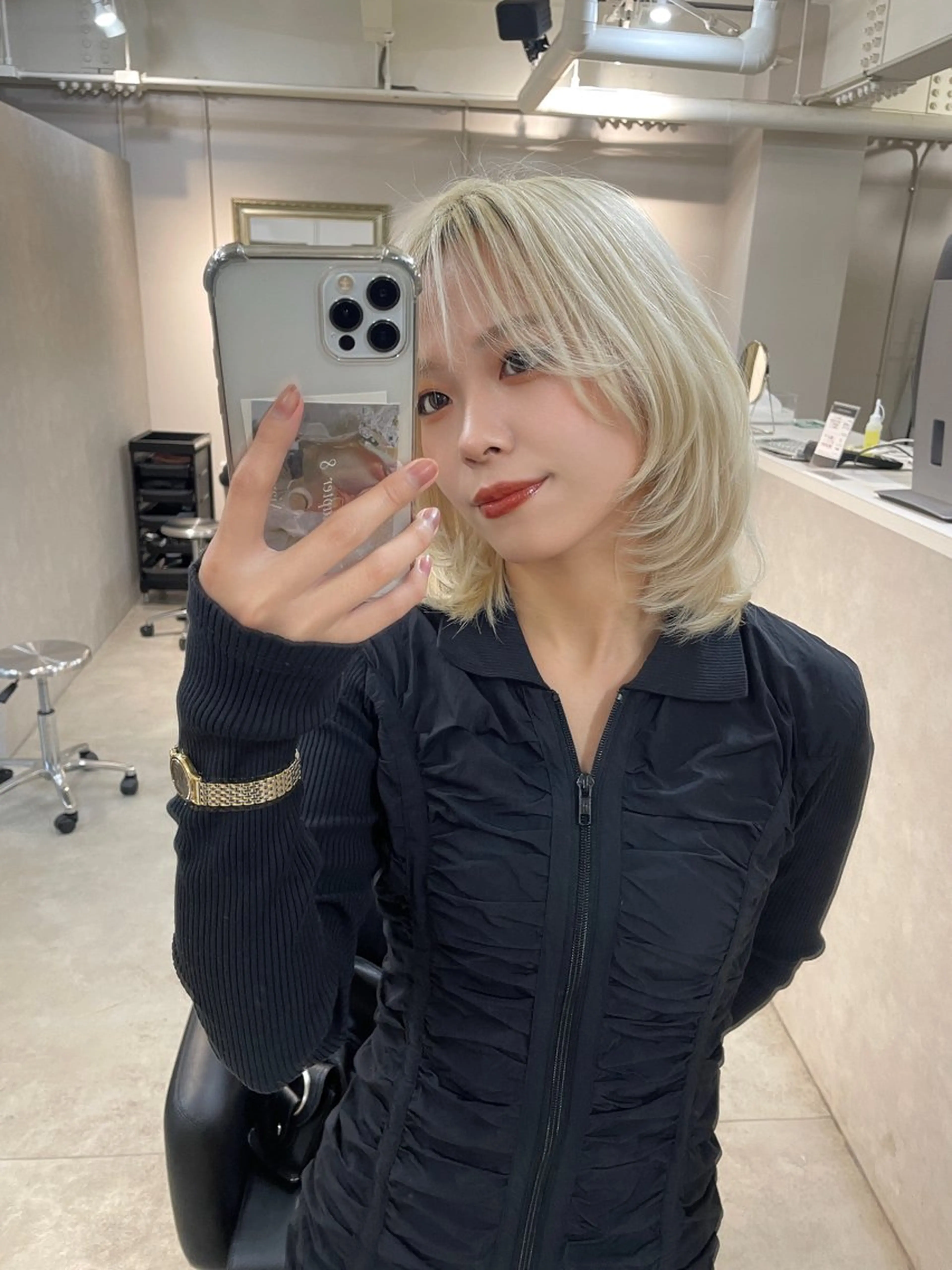 ミディアム カット ヘアカラー トリートメント 💎【髪質改善/縮毛 矯正/田上貫太】💎のヘアスタイル