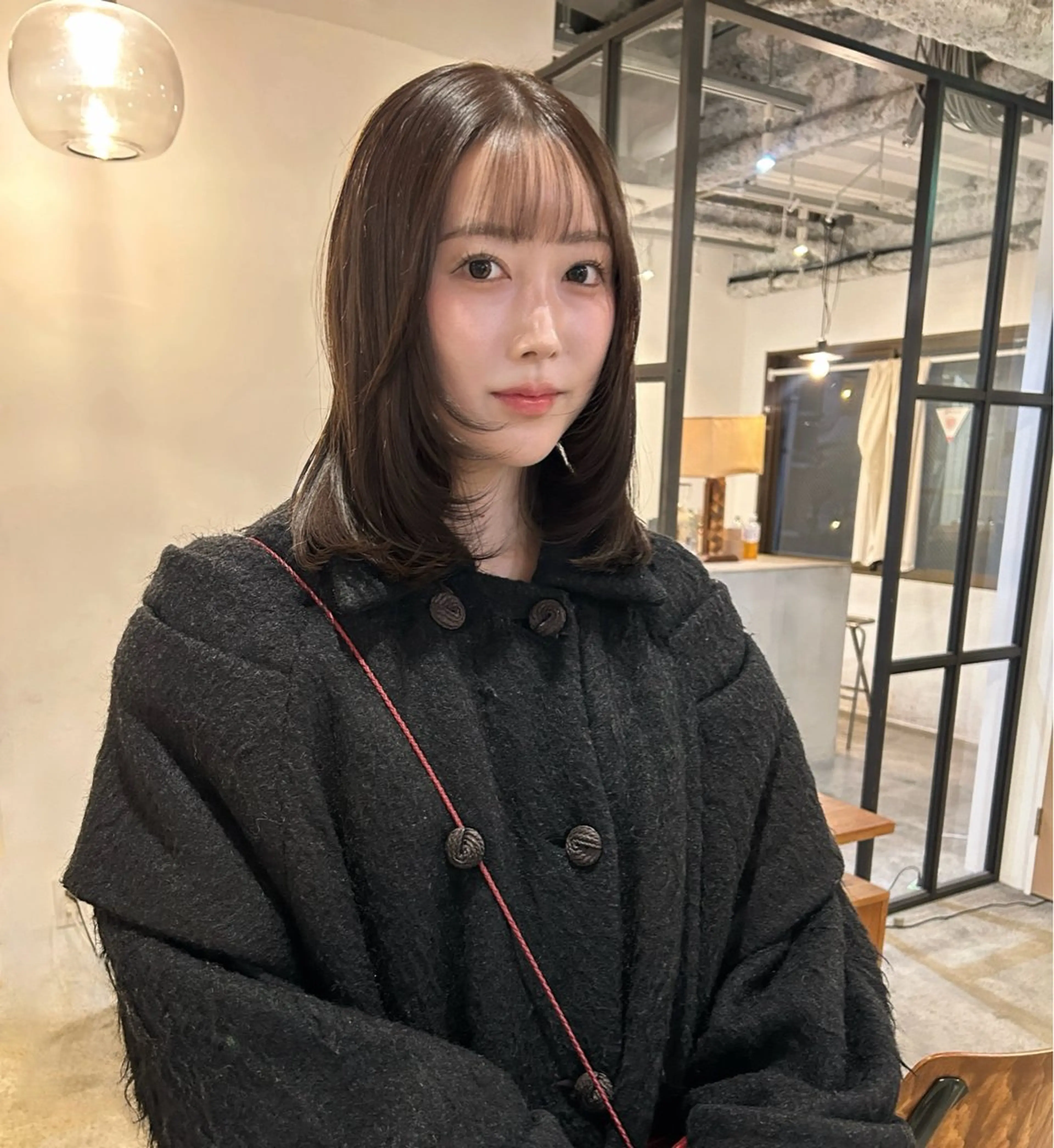 セミロング カラー ヘアアレンジ ラベンダーカラー レイヤーカット カット ヘアカラー トリートメント 🎀suzuna 透明感colorのヘアスタイル