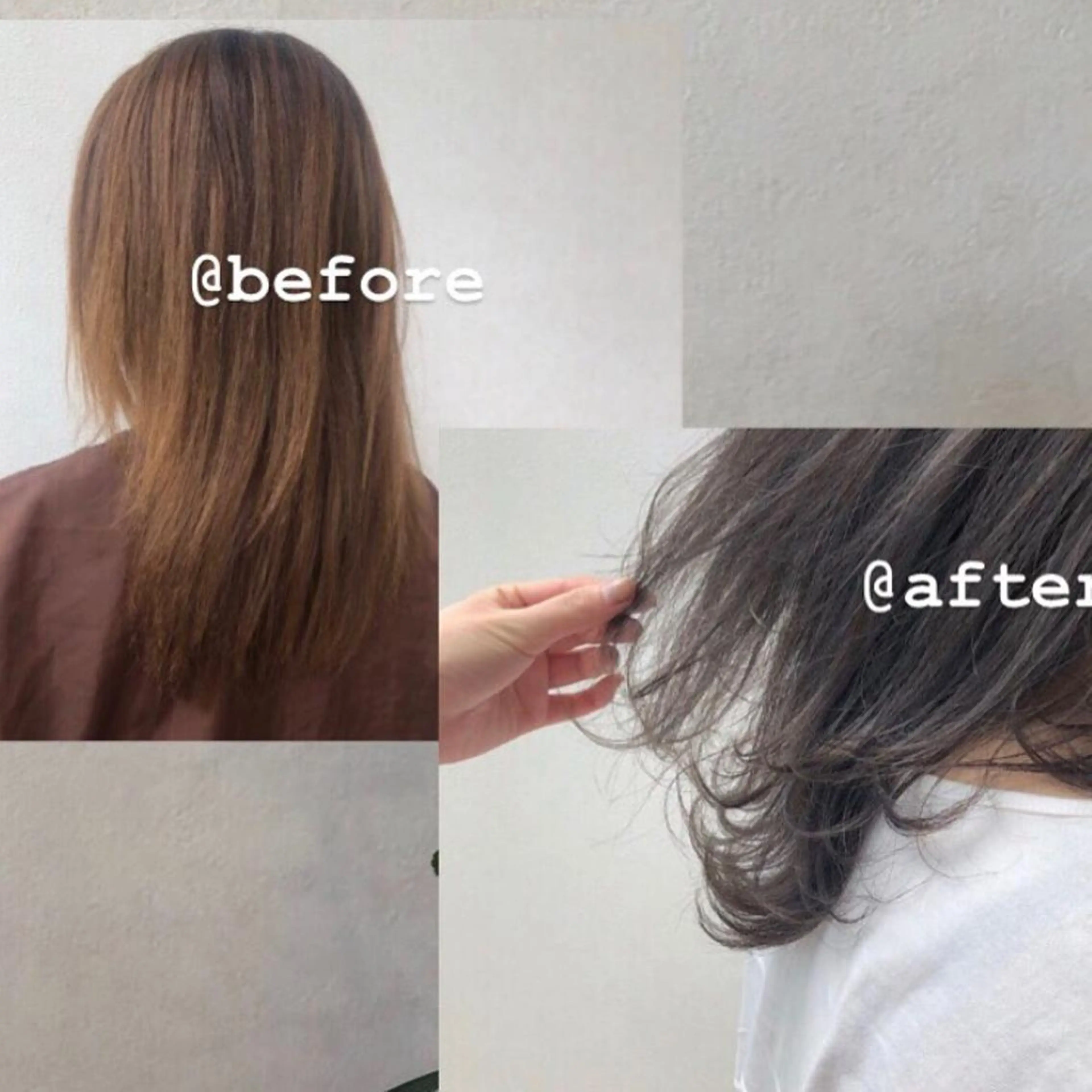 ショート カラー 透明感カラー ダブルカラー グレージュ ハイライトカラー インナーカラー justbeauty CiNQのヘアスタイル