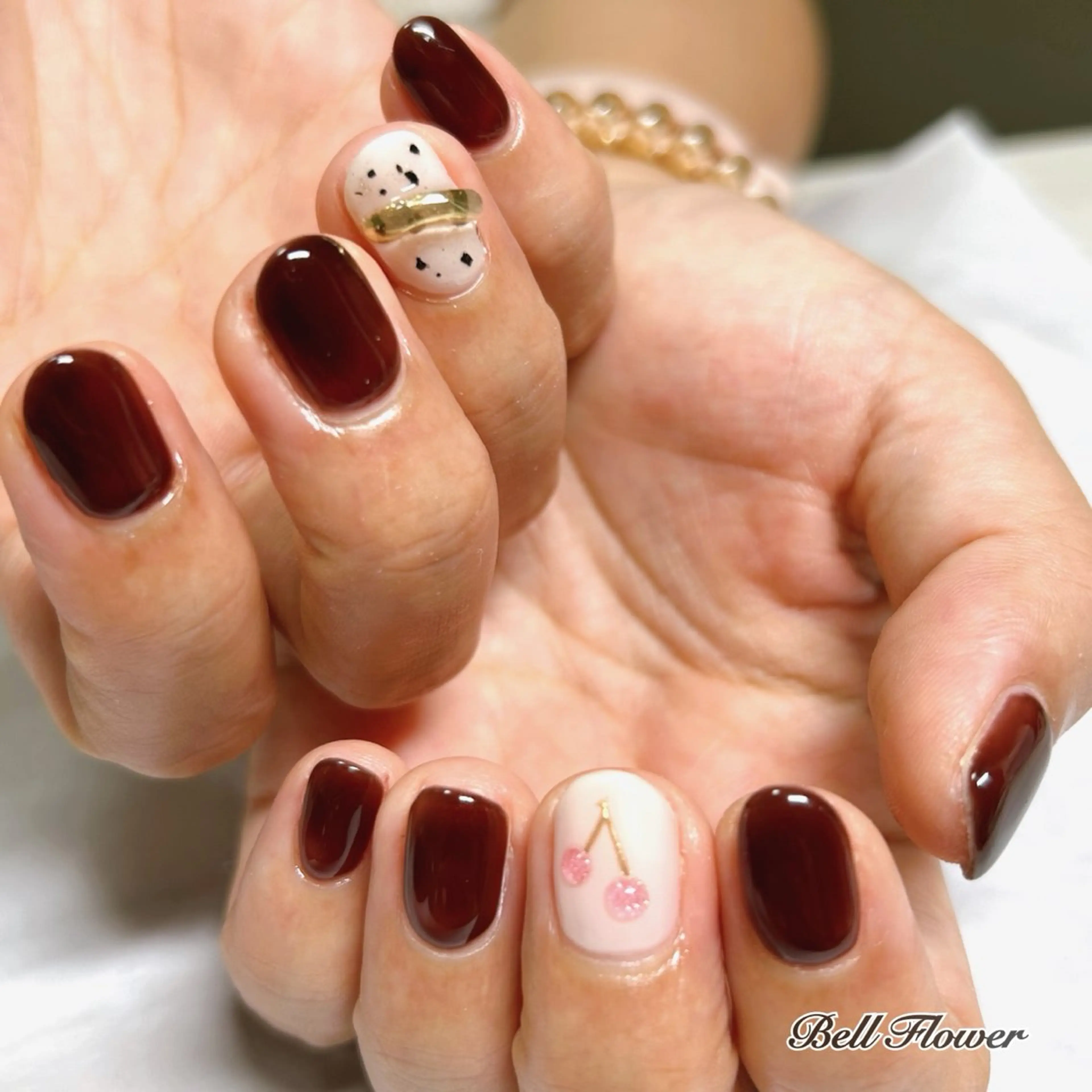 ネイル ハンドネイル Bell Flowerのネイルデザイン