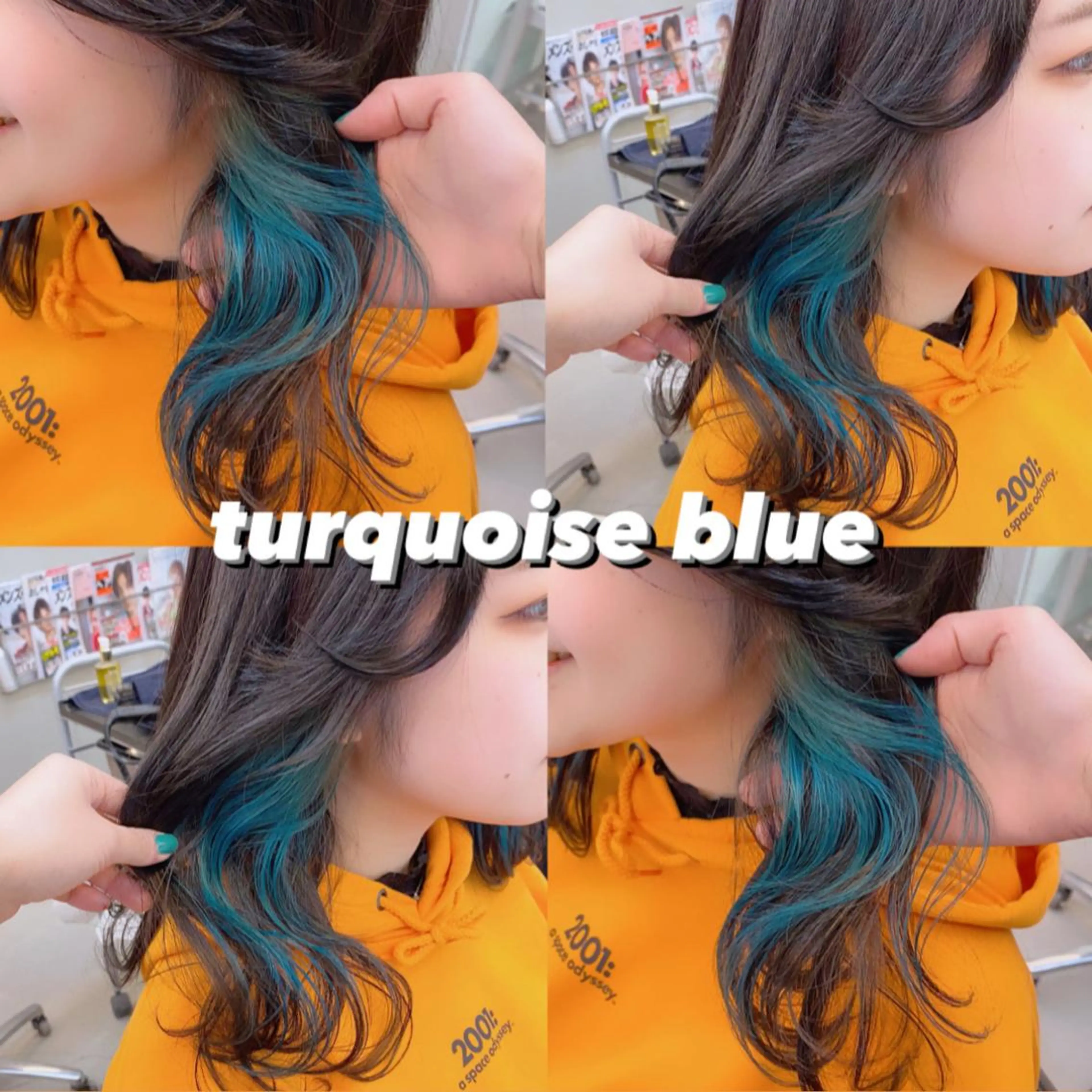 ミディアム カラー 岡野 静華のヘアスタイル