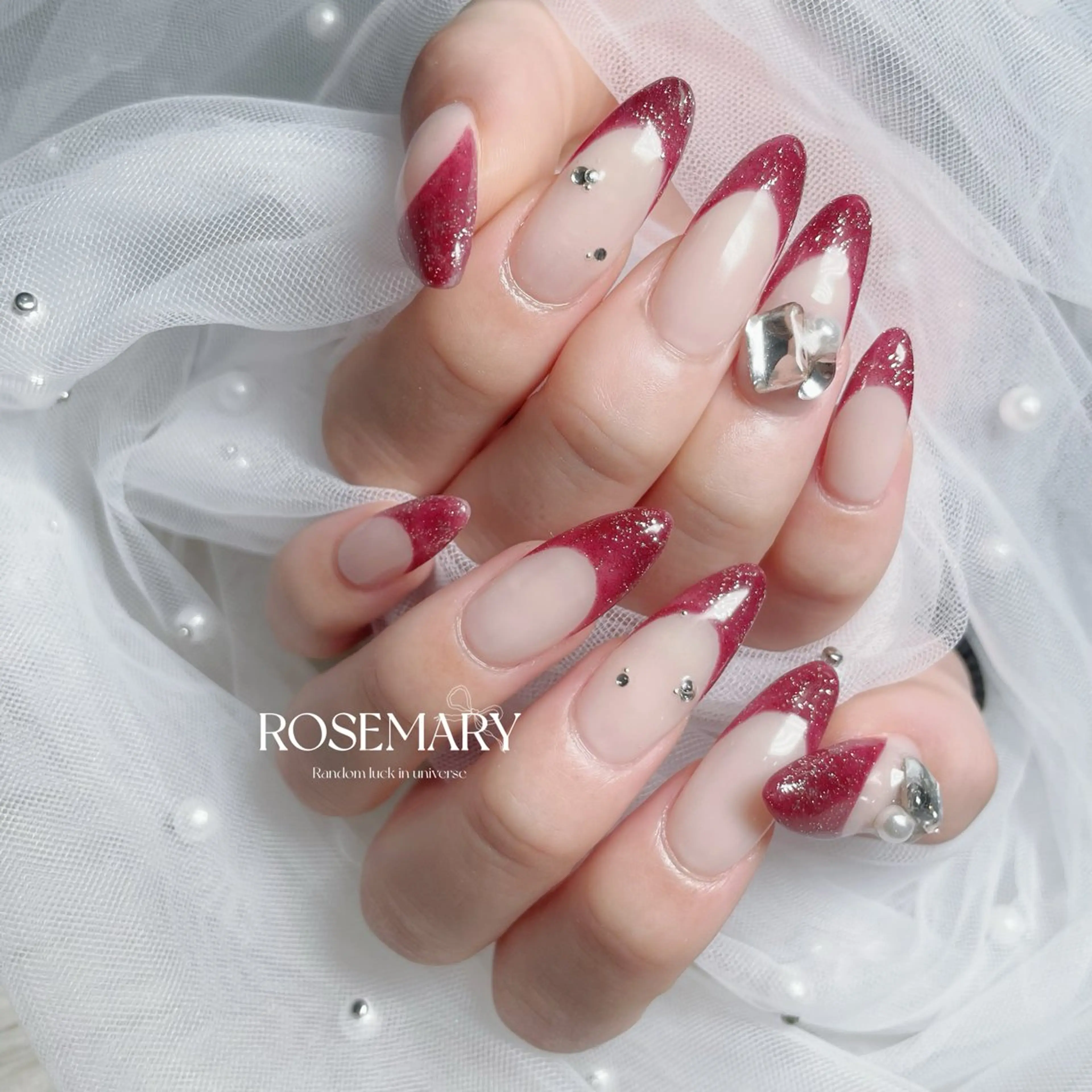 ネイル フラッシュネイル フレンチネイル ハンドネイル ROSE・MARY 木村のネイルデザイン