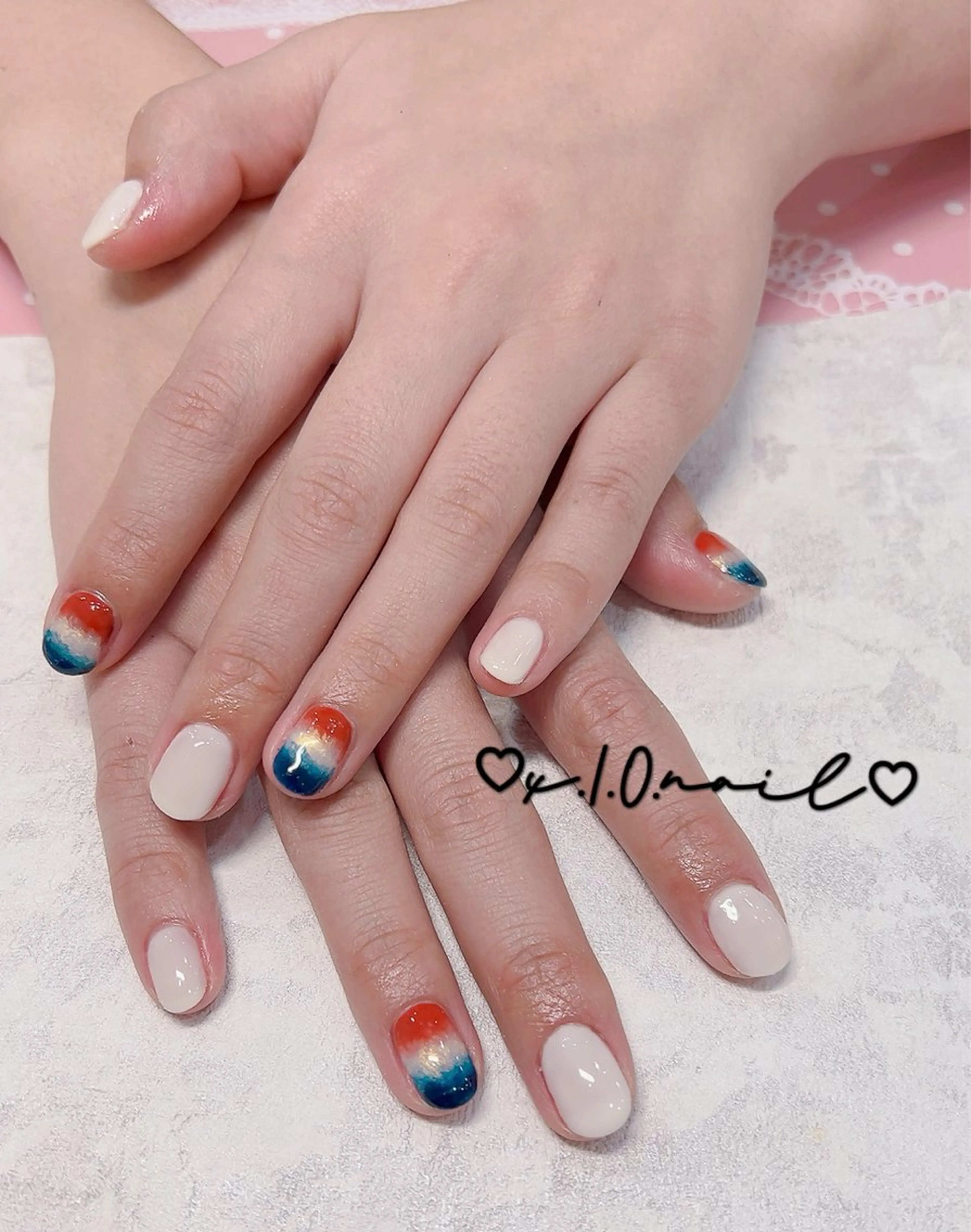 ネイル アニマル柄 アートネイル グラデーション ニュアンスネイル ネイルチップ ハンドネイル x.1.0.nail ♡Cのネイルデザイン
